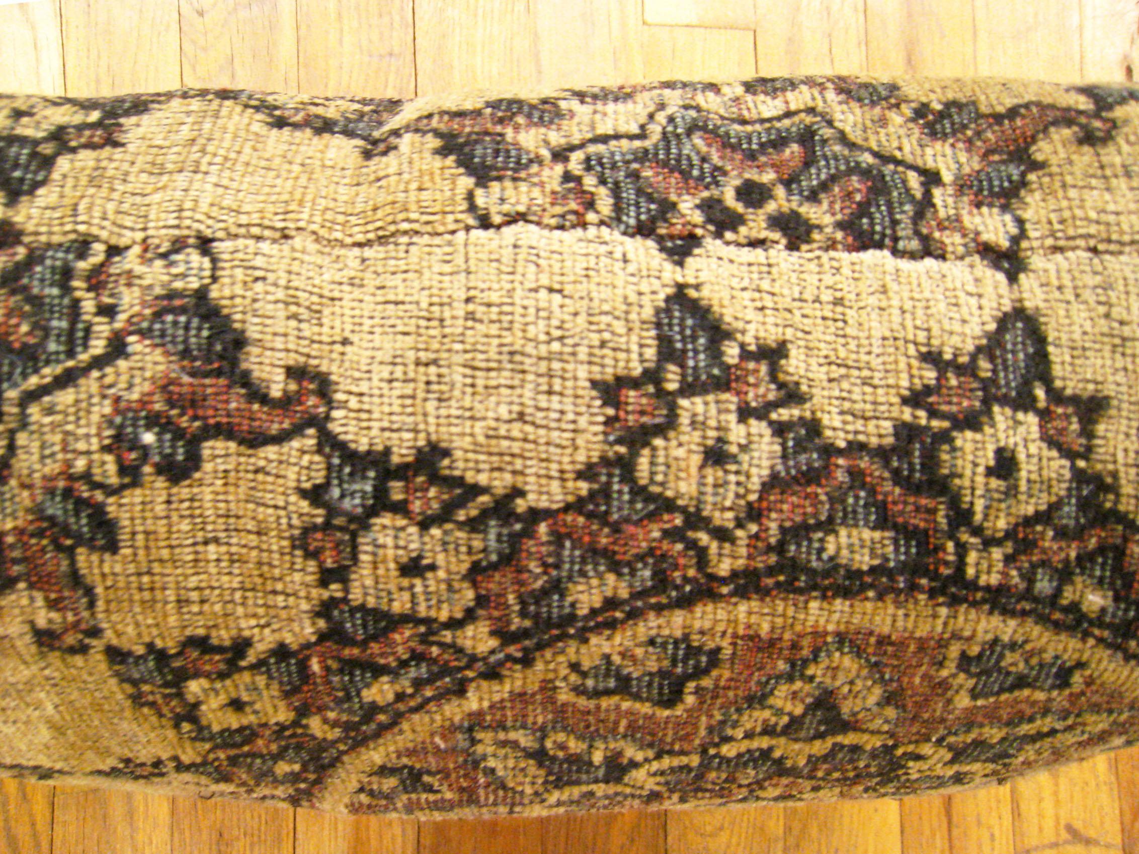 Set dekorativer amerikanischer Vintage-Wandteppichkissen mit Kreisen-Design im Angebot 2