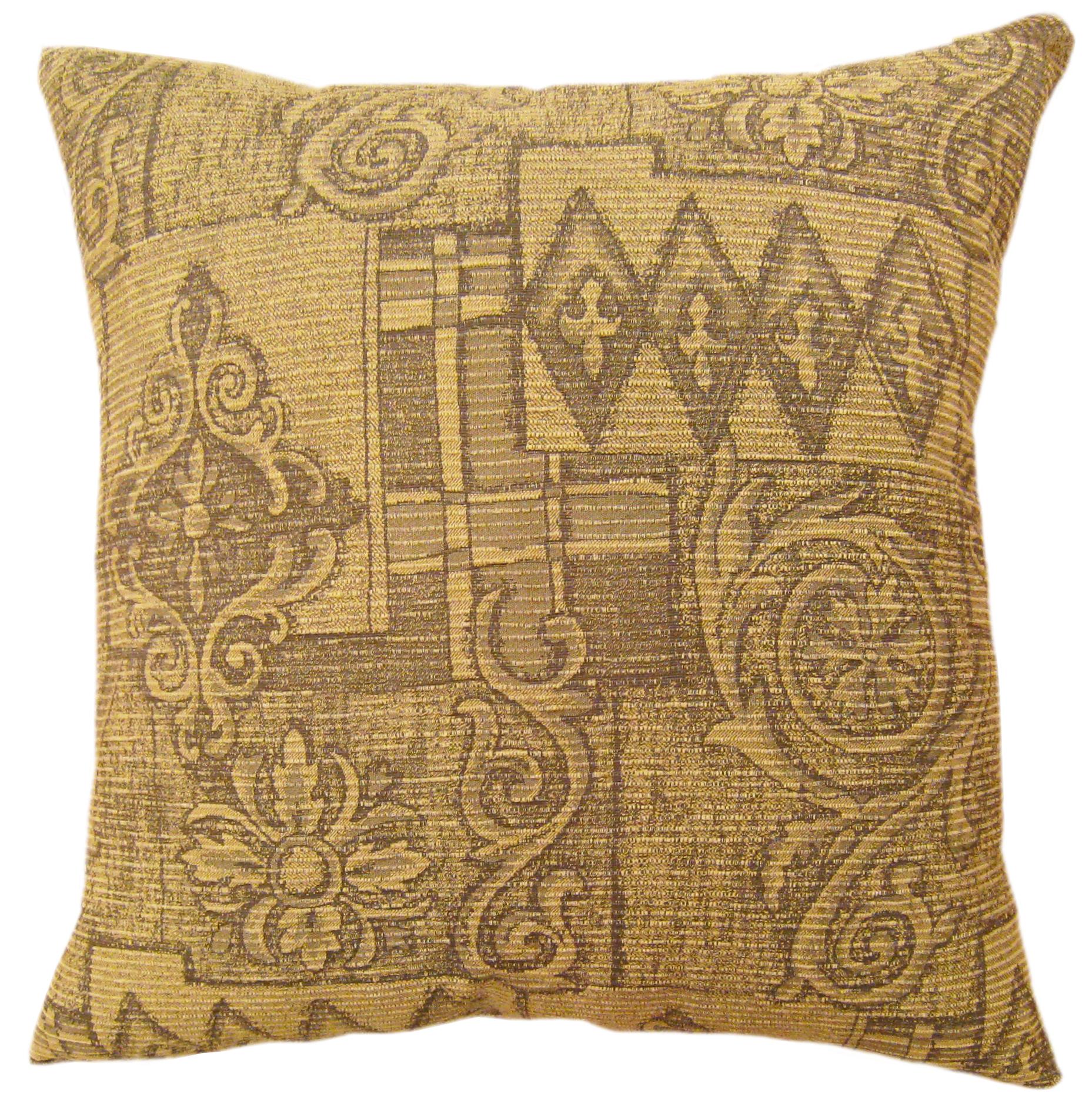 Set of Decorative Vintage Floro-Geometric Fabric Pillows For Sale 10