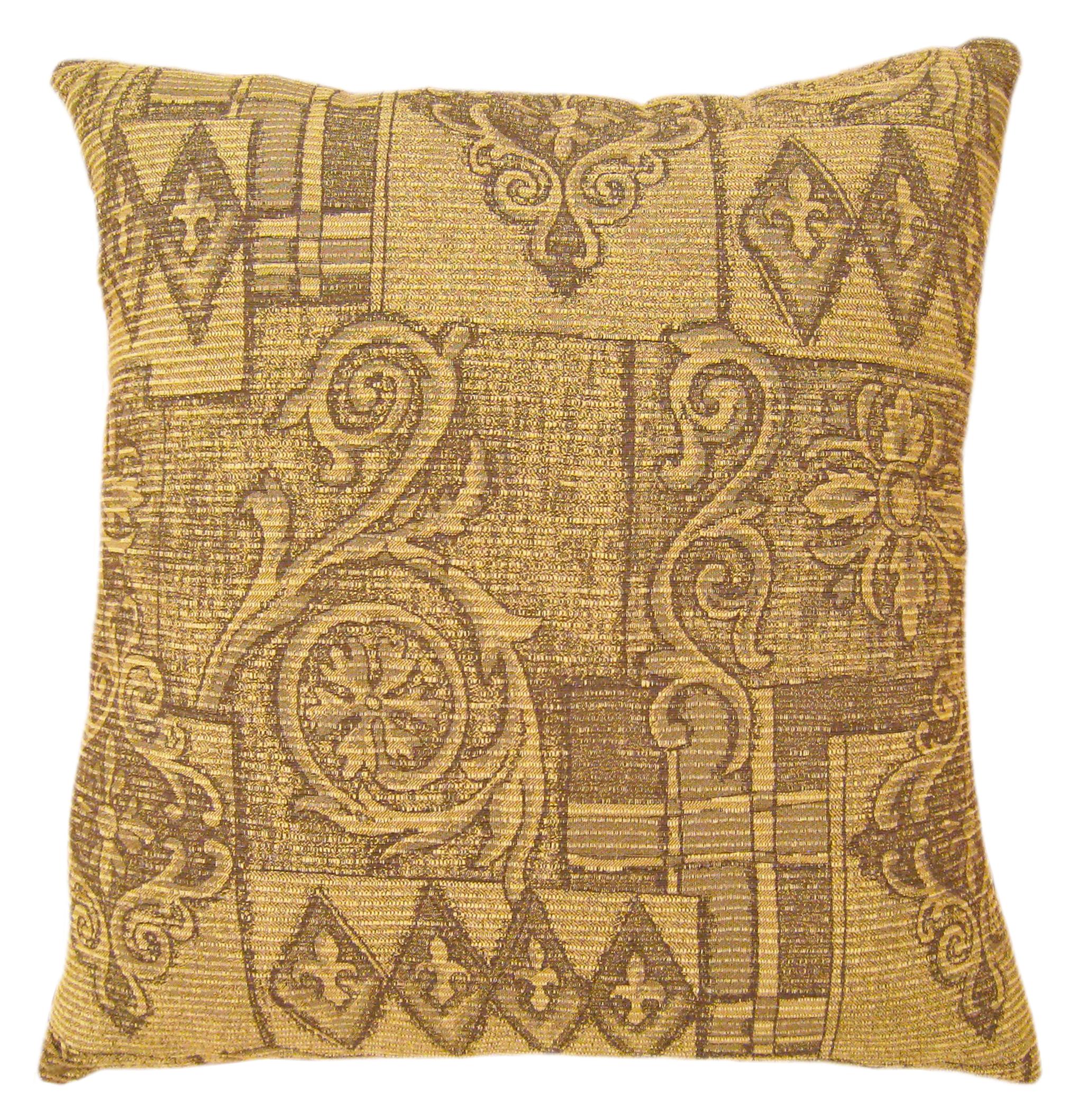 Mid-20th Century Set of Decorative Vintage Floro-Geometric Fabric Pillows For Sale