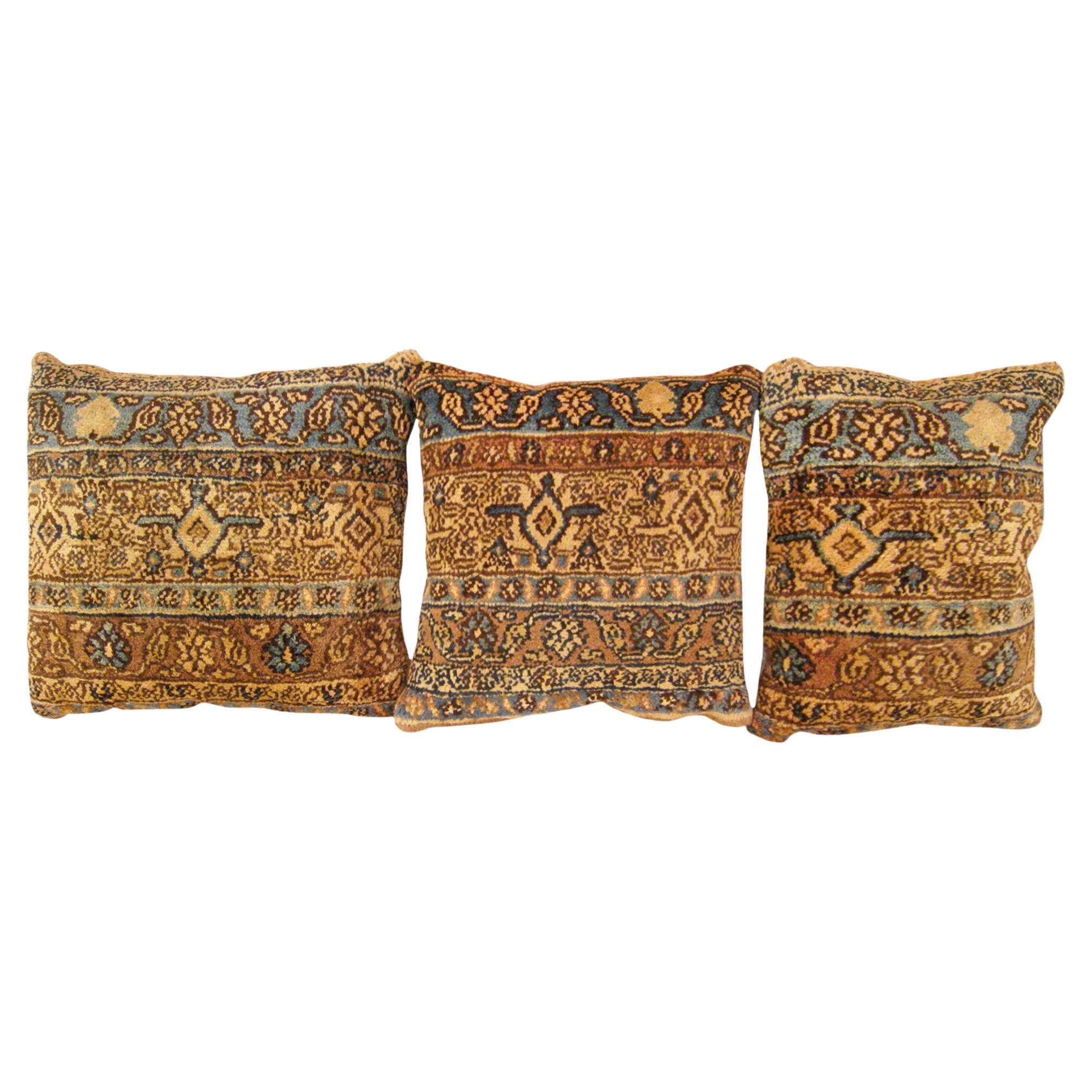Set of Decorative Vintage Pillows with Geometric Abstracts Motif For Sale