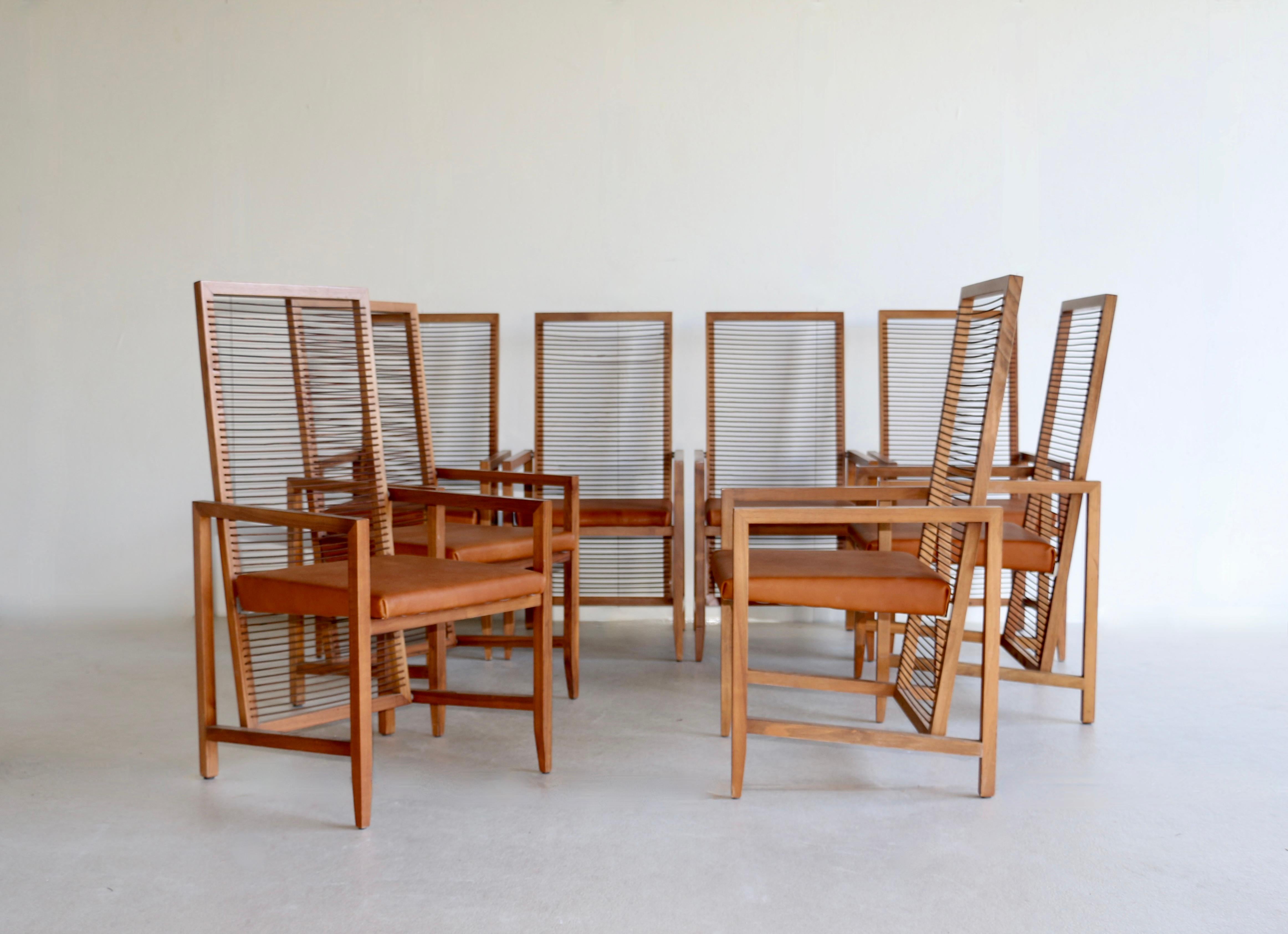 Set of Eight Armchairs, Italy 60s For Sale 1