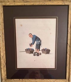 A Set of Eight Chinese Export Gouache / Watercolors of Workers