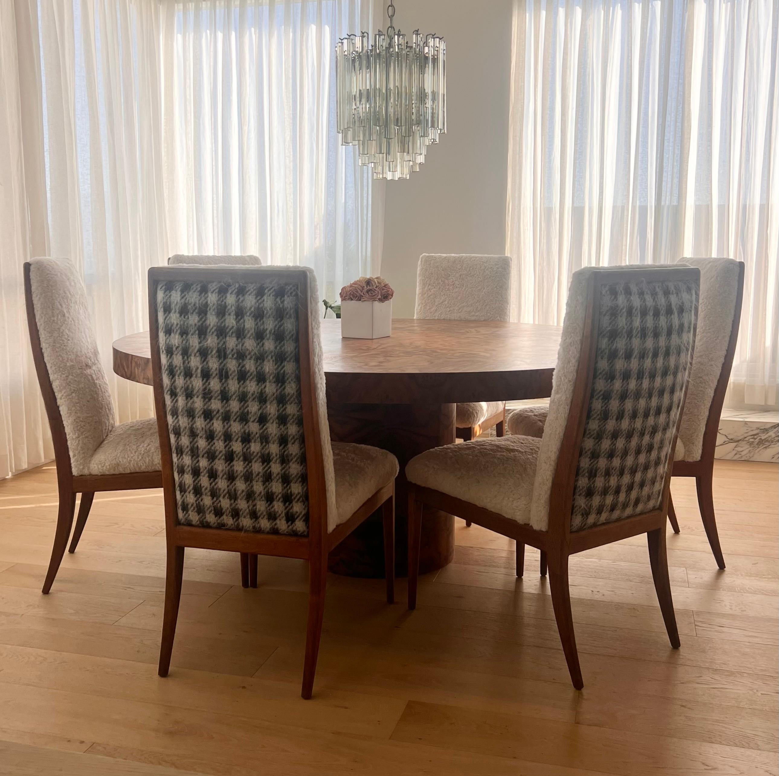 Set di otto sedie da pranzo di Jules Huemann per Metropolitan, metà XX secolo in vendita 4