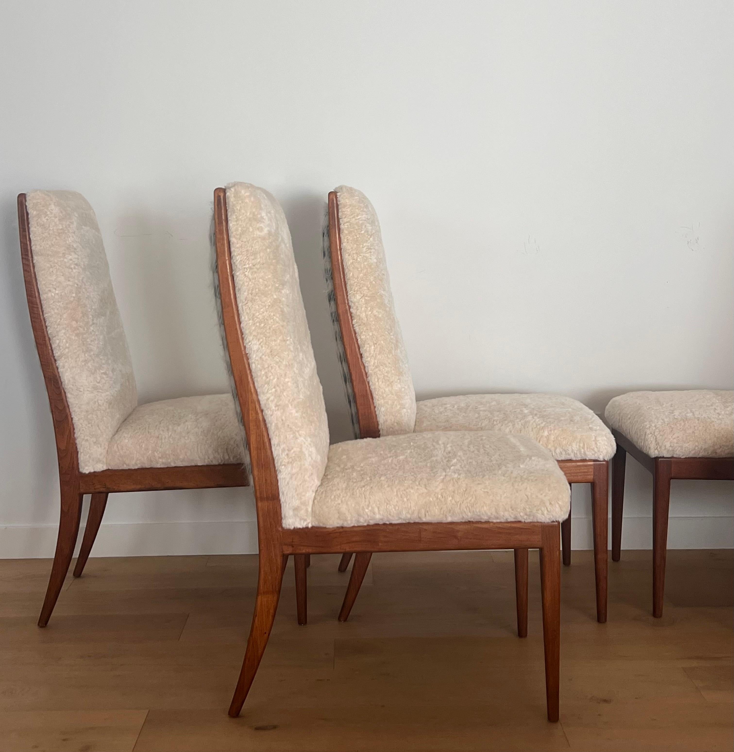 Set di otto sedie da pranzo di Jules Huemann per Metropolitan, metà XX secolo in vendita 8
