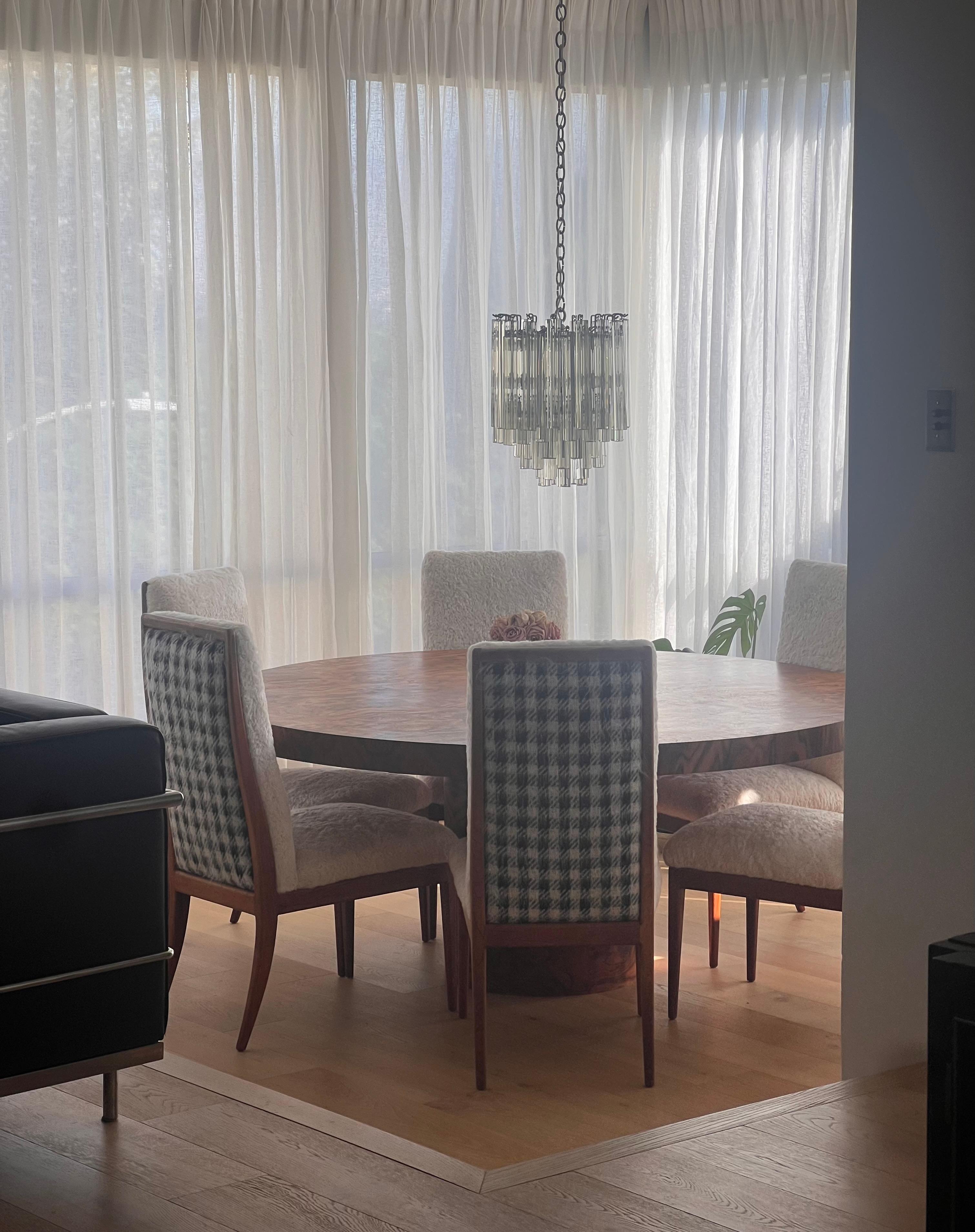 Set di otto sedie da pranzo di Jules Huemann per Metropolitan, metà XX secolo in vendita 13