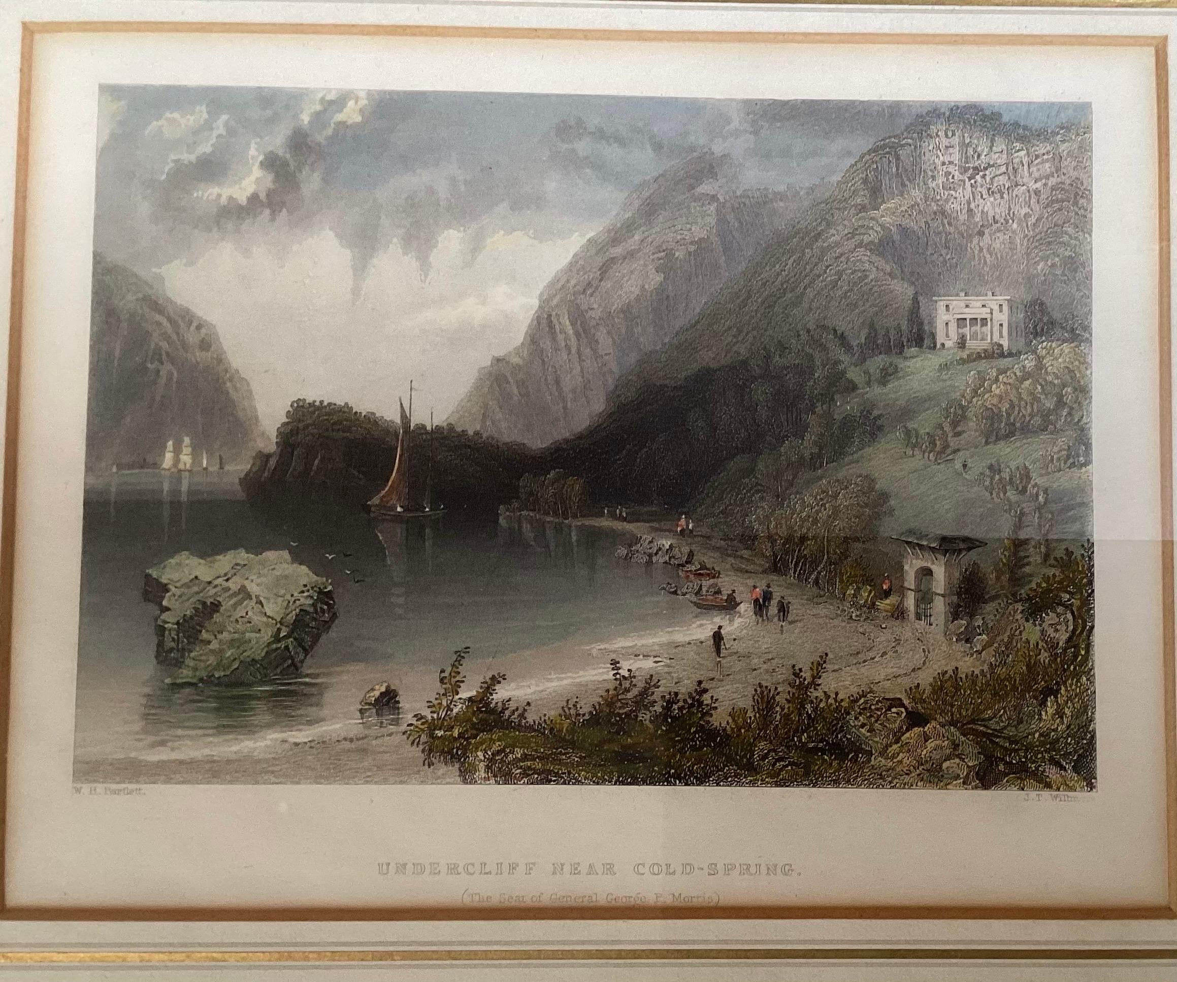 Set of Eight English Hand Colored Steel Plate Prints of American Scenery 1840 3
