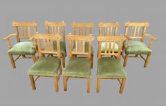 Set of Eight Golden Oak Kitchen/Dining Chairs