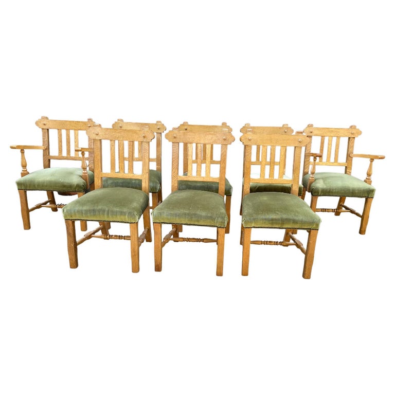 A Set of Eight Golden Oak Kitchen/Dining Chairs For Sale at 1stDibs