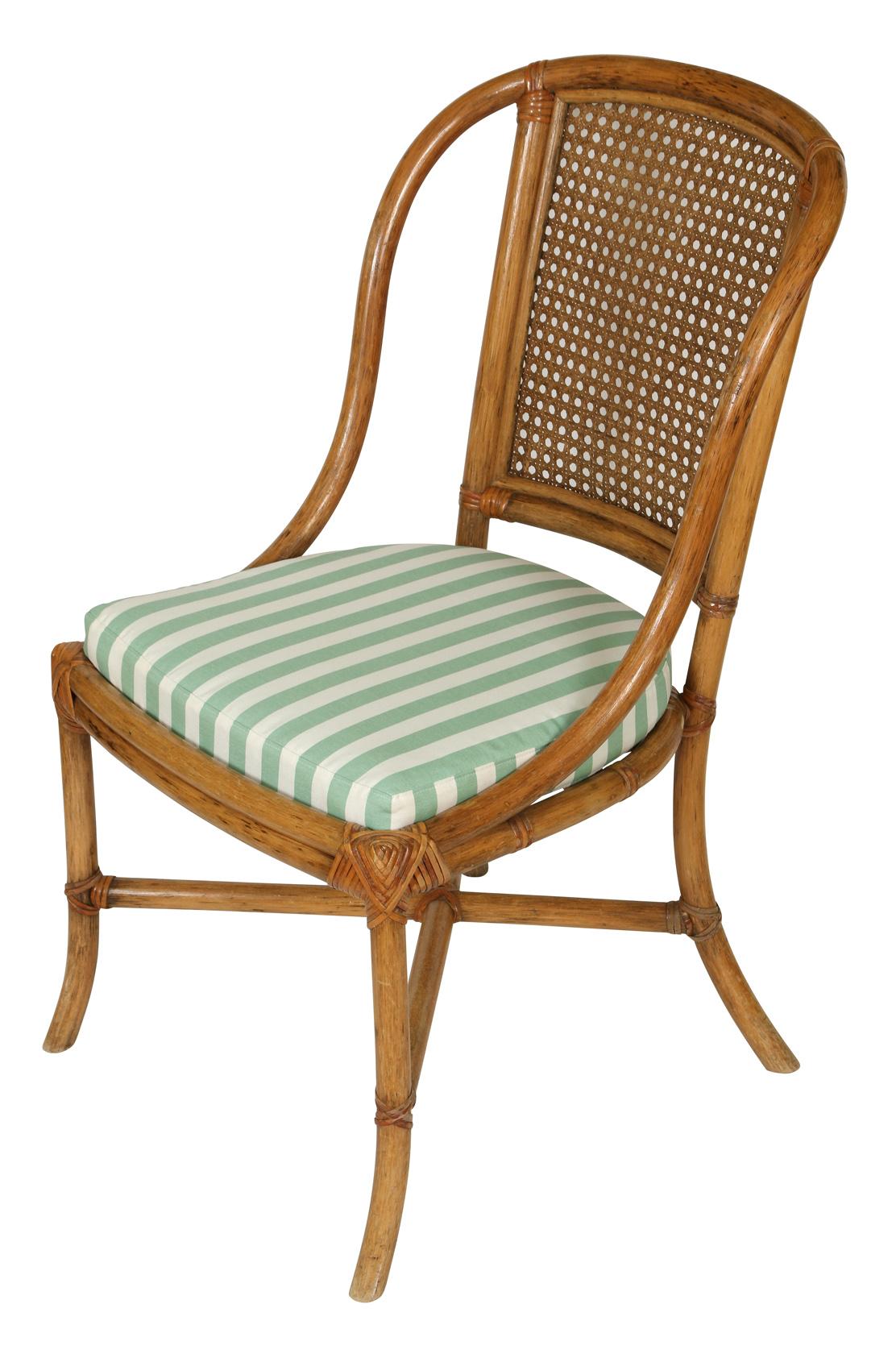 Set of Eight Rattan Dining Chairs In Excellent Condition In New York, NY