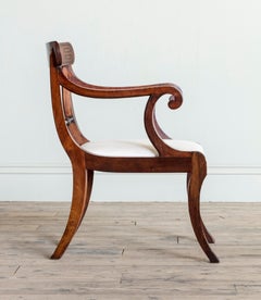 Set of Eight Regency Mahogany Dining Chairs, Including a Pair of Elbow Chairs