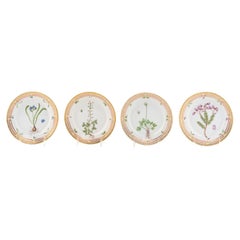 Used A Set of Eight Royal Copenhagen Flora Danica Porcelain Bread Plates  Price/plate