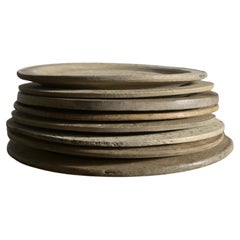 A set of eight small Swedish Wood Plates ca 1850