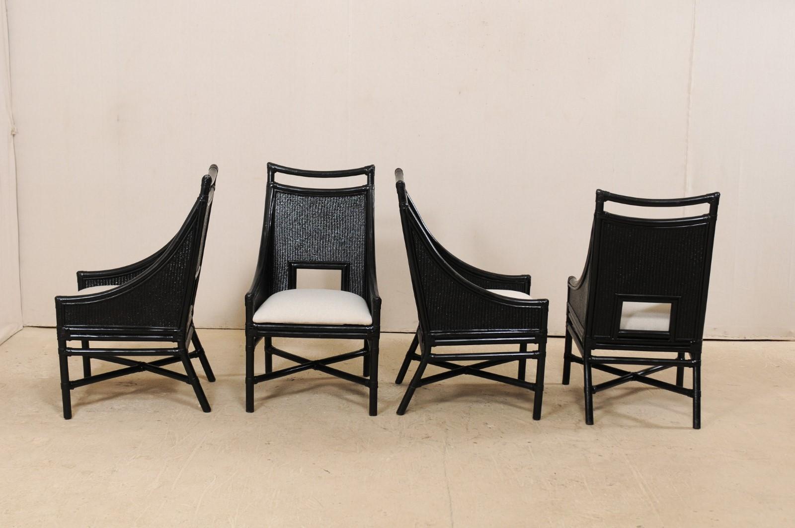 black bamboo chairs