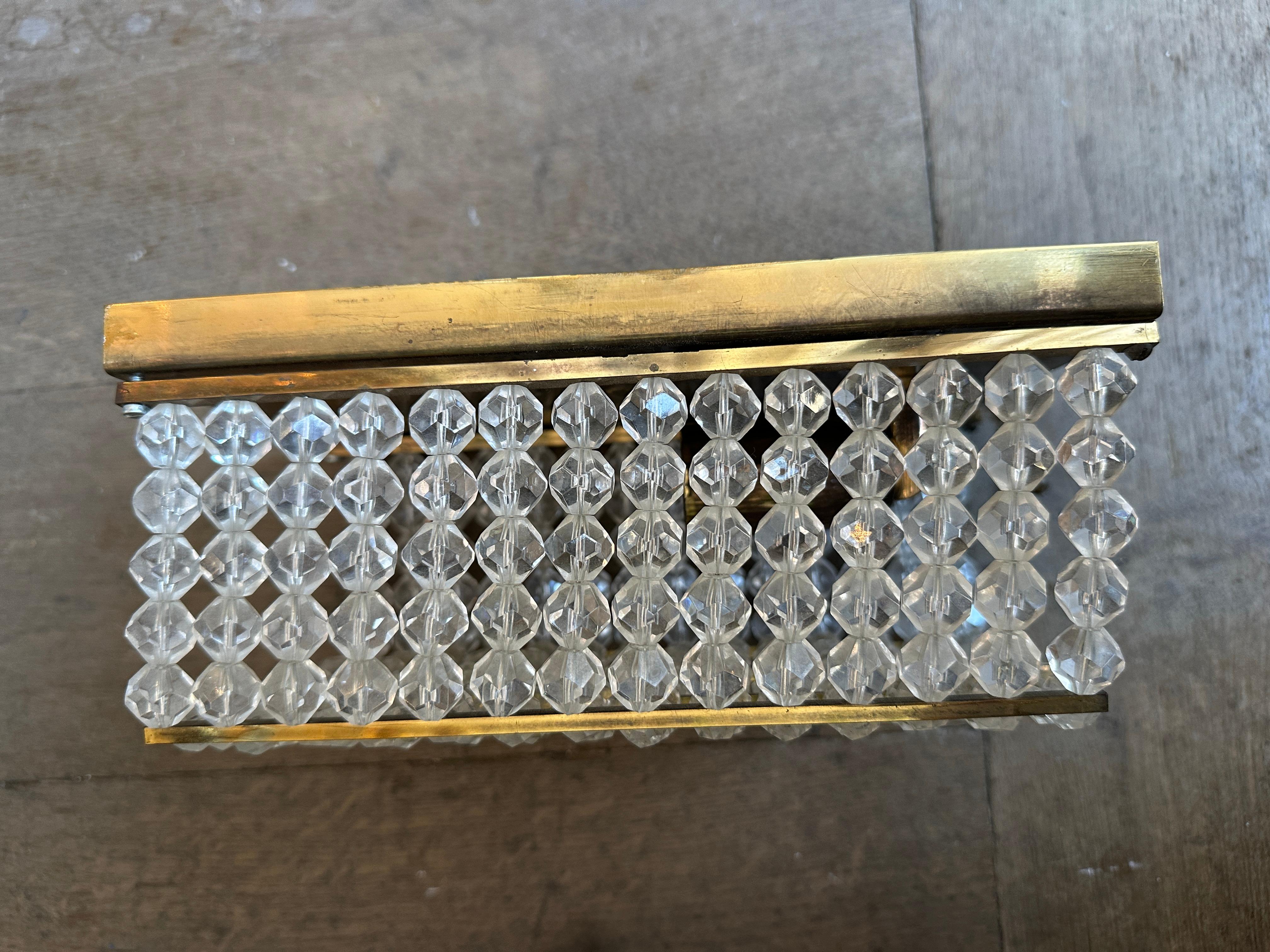Mid-Century Modern A Set Of Emil Stejnar Brass And Lucite Wall Lights For Sale