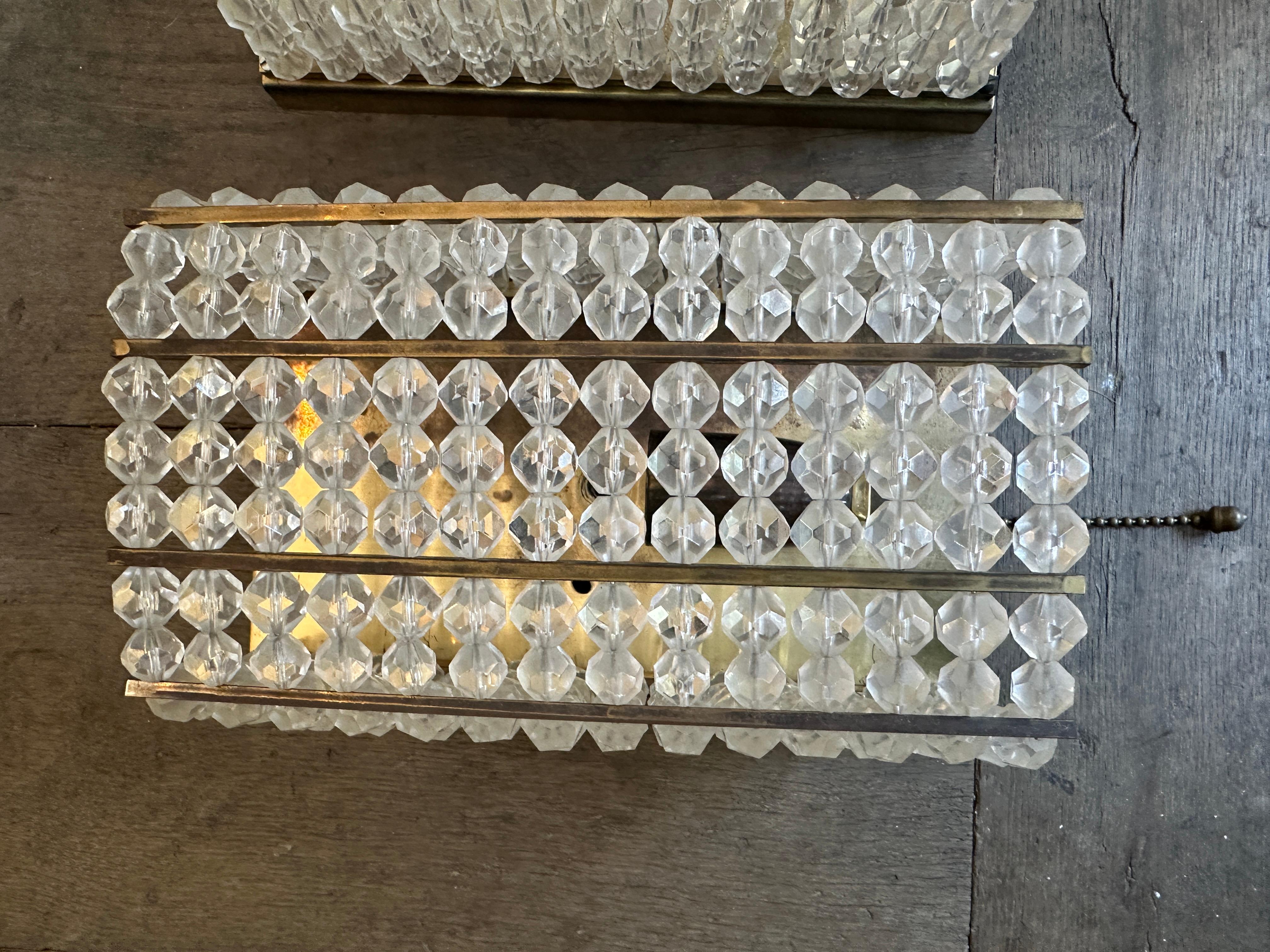 A Set Of Emil Stejnar Brass And Lucite Wall Lights In Good Condition For Sale In London, GB