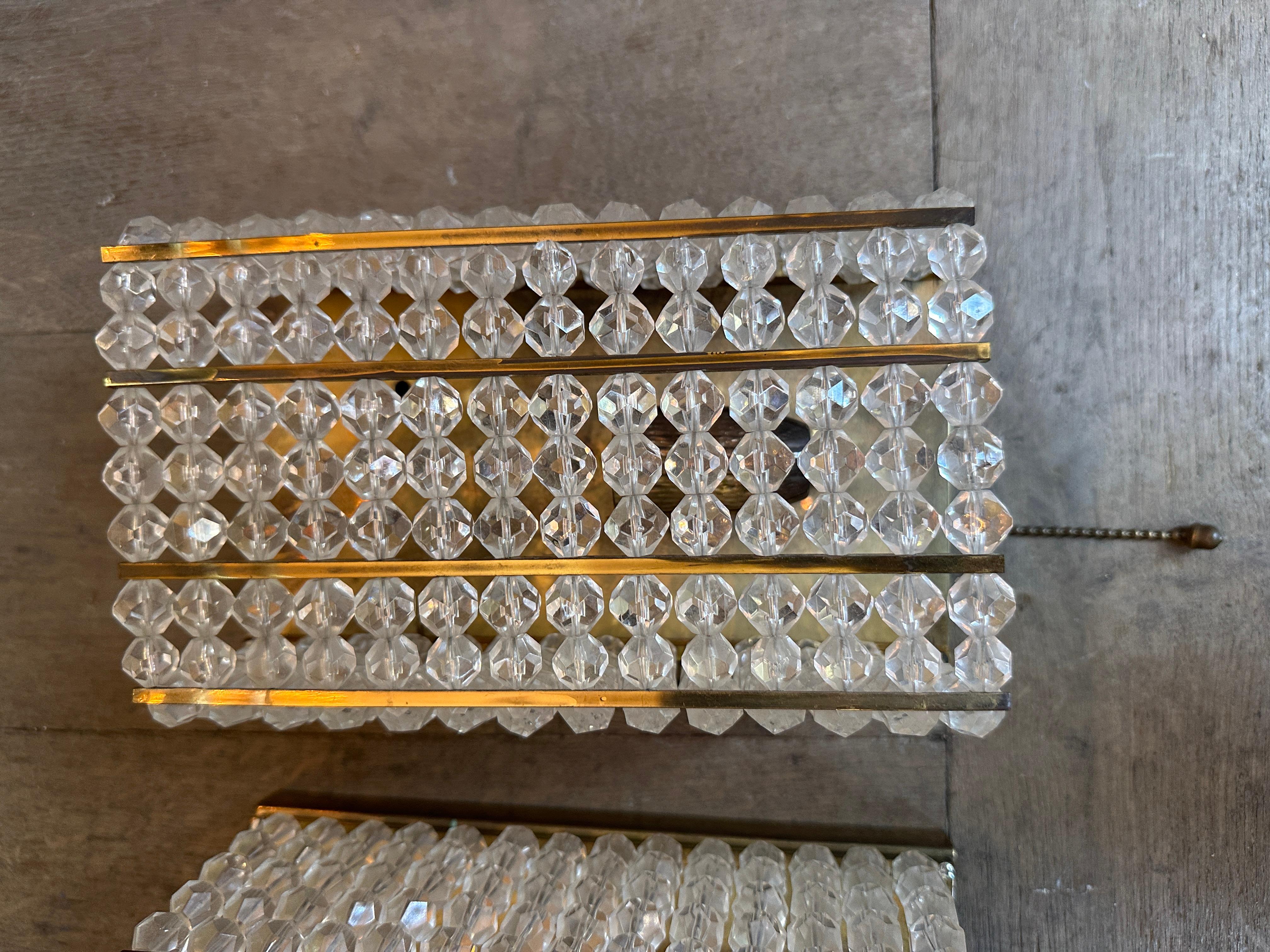 A Set Of Emil Stejnar Brass And Lucite Wall Lights For Sale 1