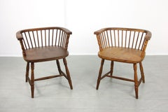 Set of English Antique Windsor Low Back Chairs