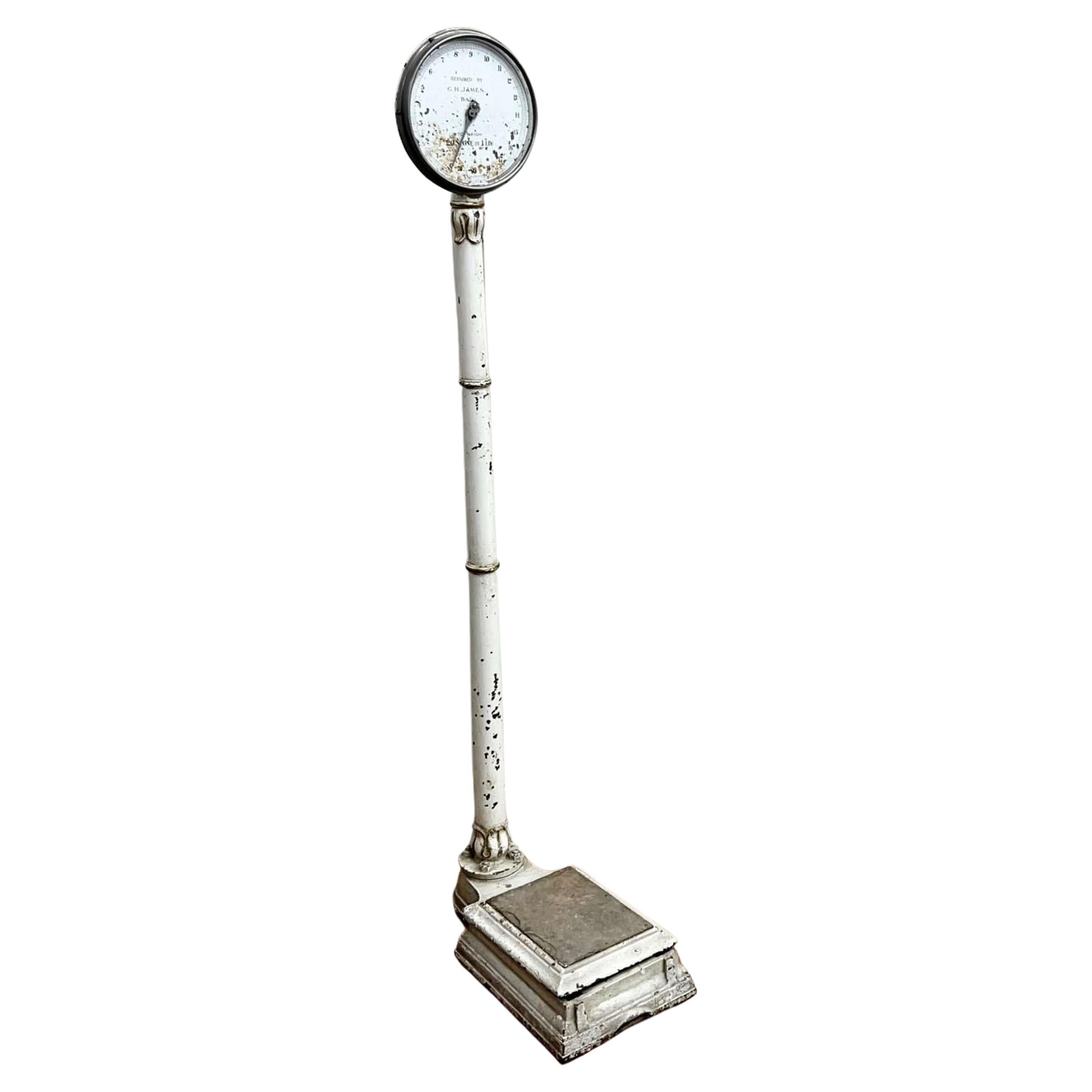 A set of English Floor Scales by G.H. James, Bath, manufactured and " restored "