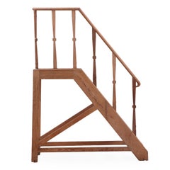A Set of European Pine Library Steps, C. 1910.