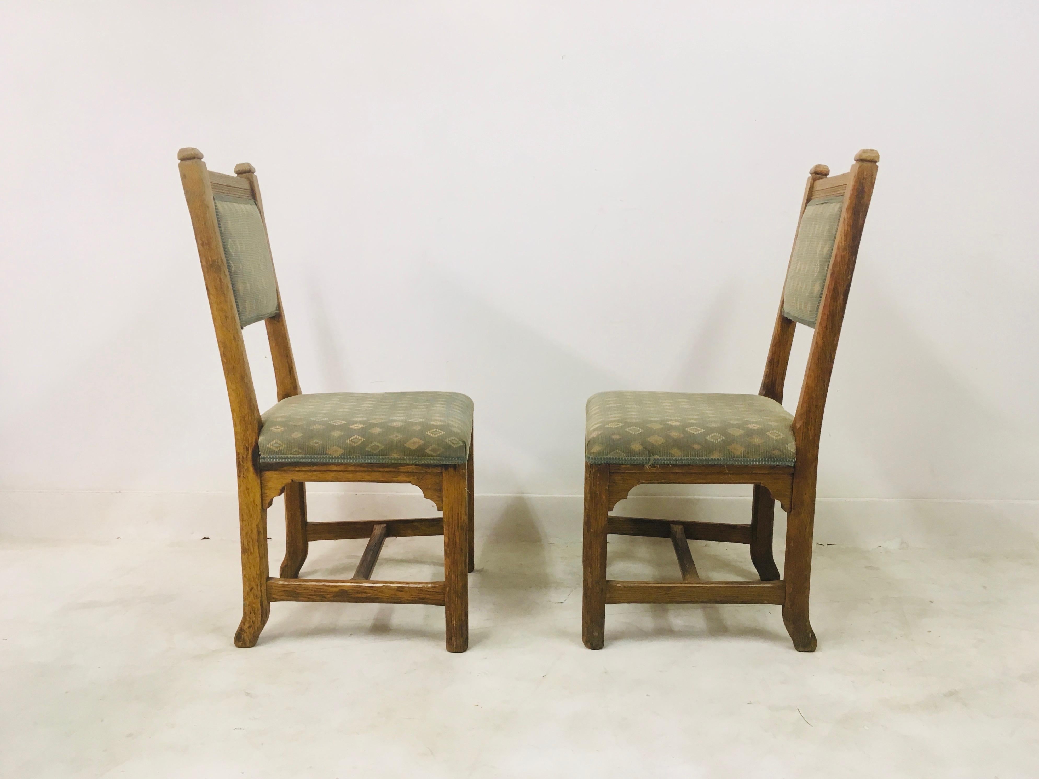 Set of Five Antique Oak Chairs by Howard and Sons 6