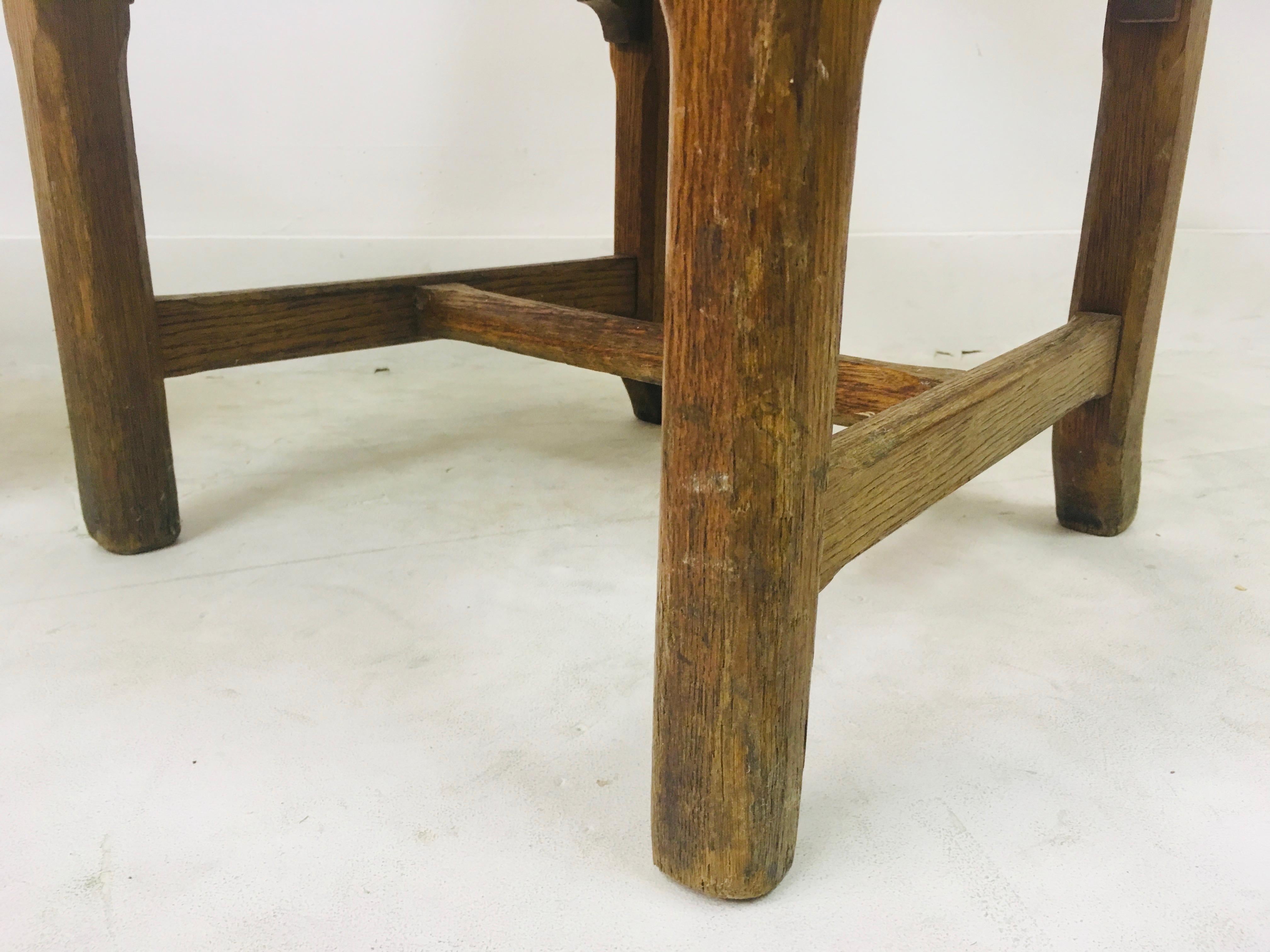 Set of Five Antique Oak Chairs by Howard and Sons 2