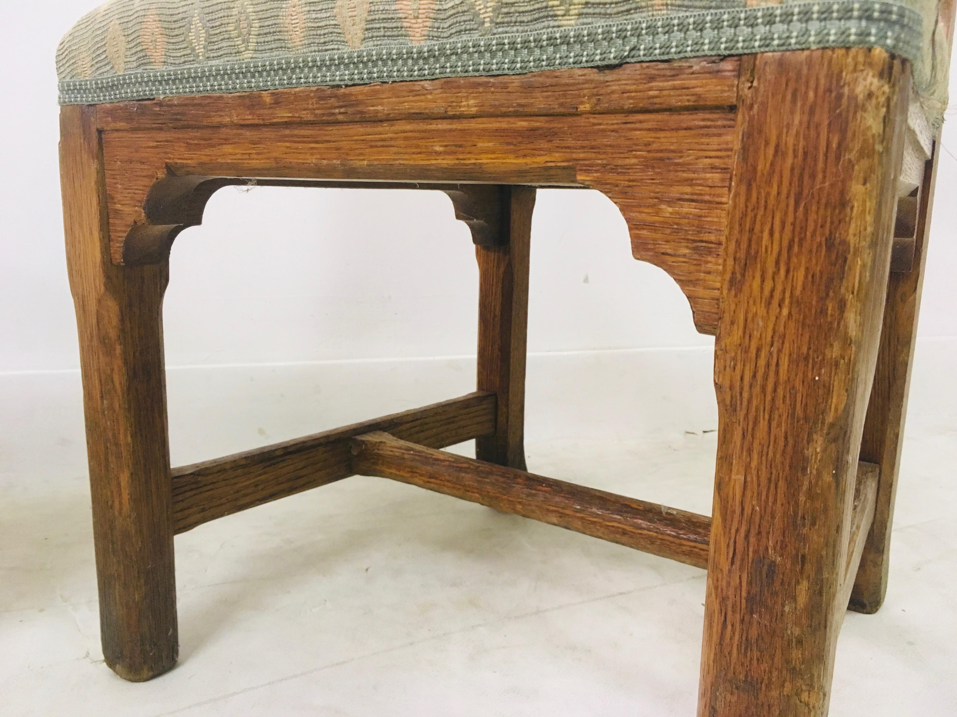 Set of Five Antique Oak Chairs by Howard and Sons 3
