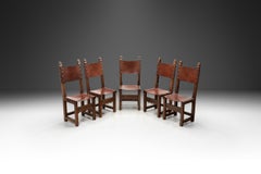 A Set of Five Brutalist Dining Chairs, Europe Second half of the 20th century