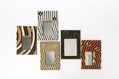 Set di cinque specchi in ceramica di Hervé Taquet, 2019