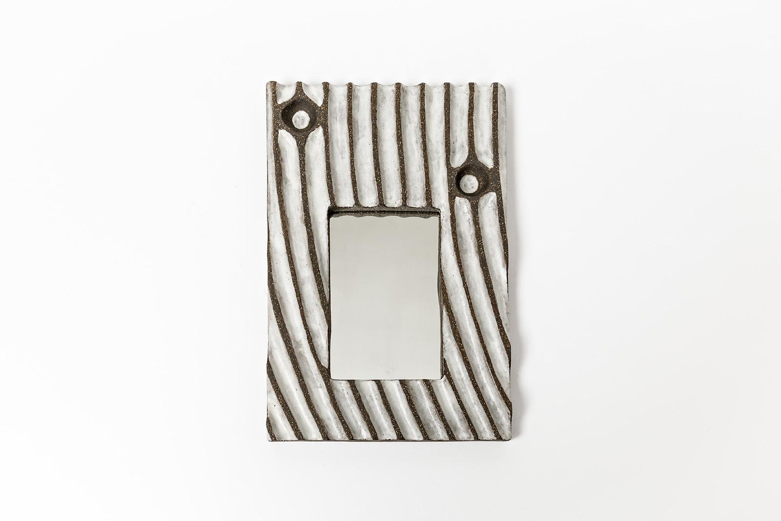 Français Ensemble de cinq miroirs en céramique par Hervé Taquet, 2019 en vente