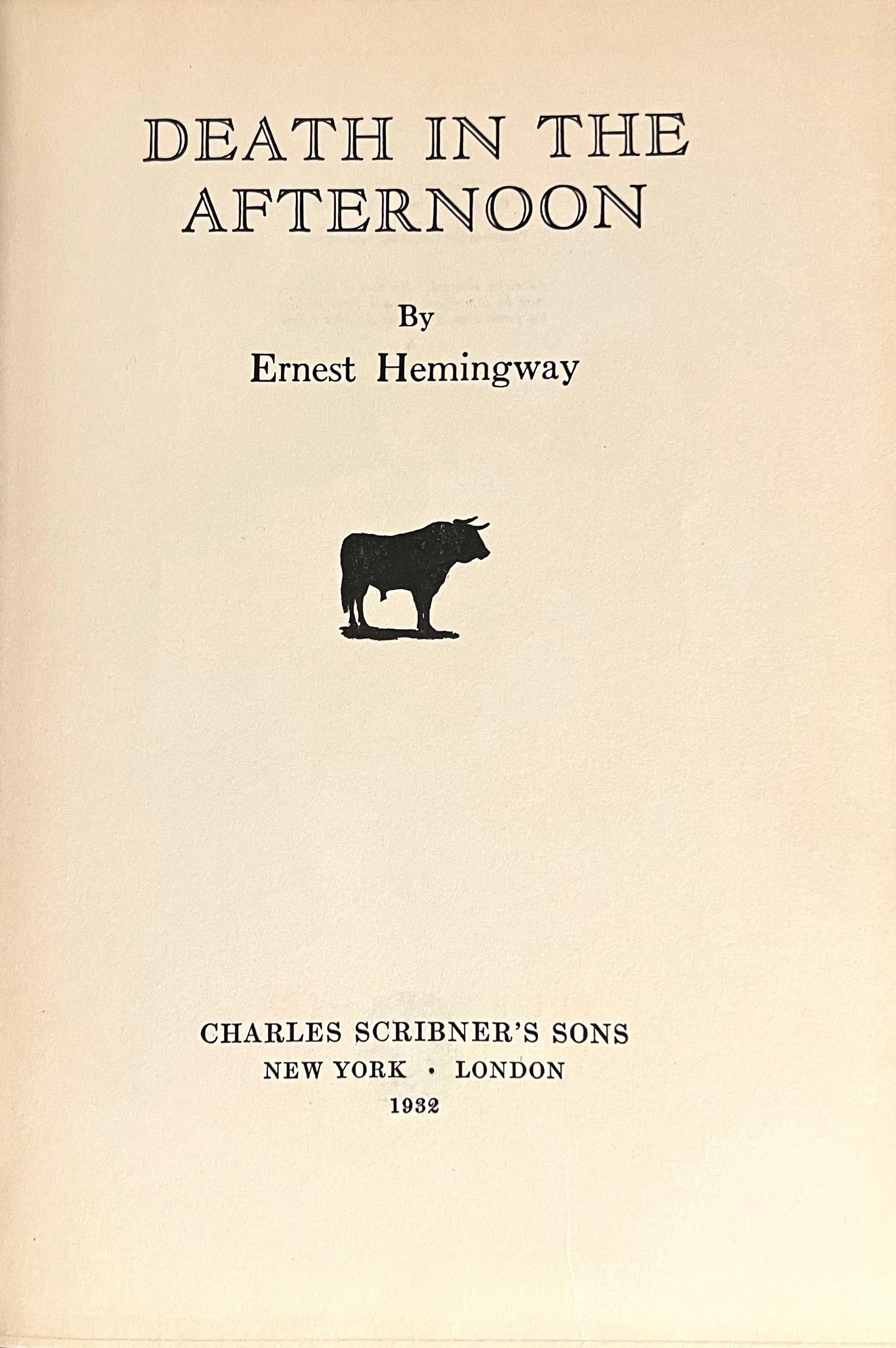 Cinq ouvrages de première édition d'Ernest Hemingway. 

