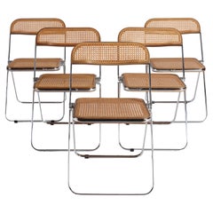 Set of Five Italian Chairs by Giancarlo Piretti for Castelli circa 1969