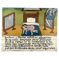 A Set of Five Risque / Taboo Ex-Votos (Retablos) Attributed to Alfredo Vilchis