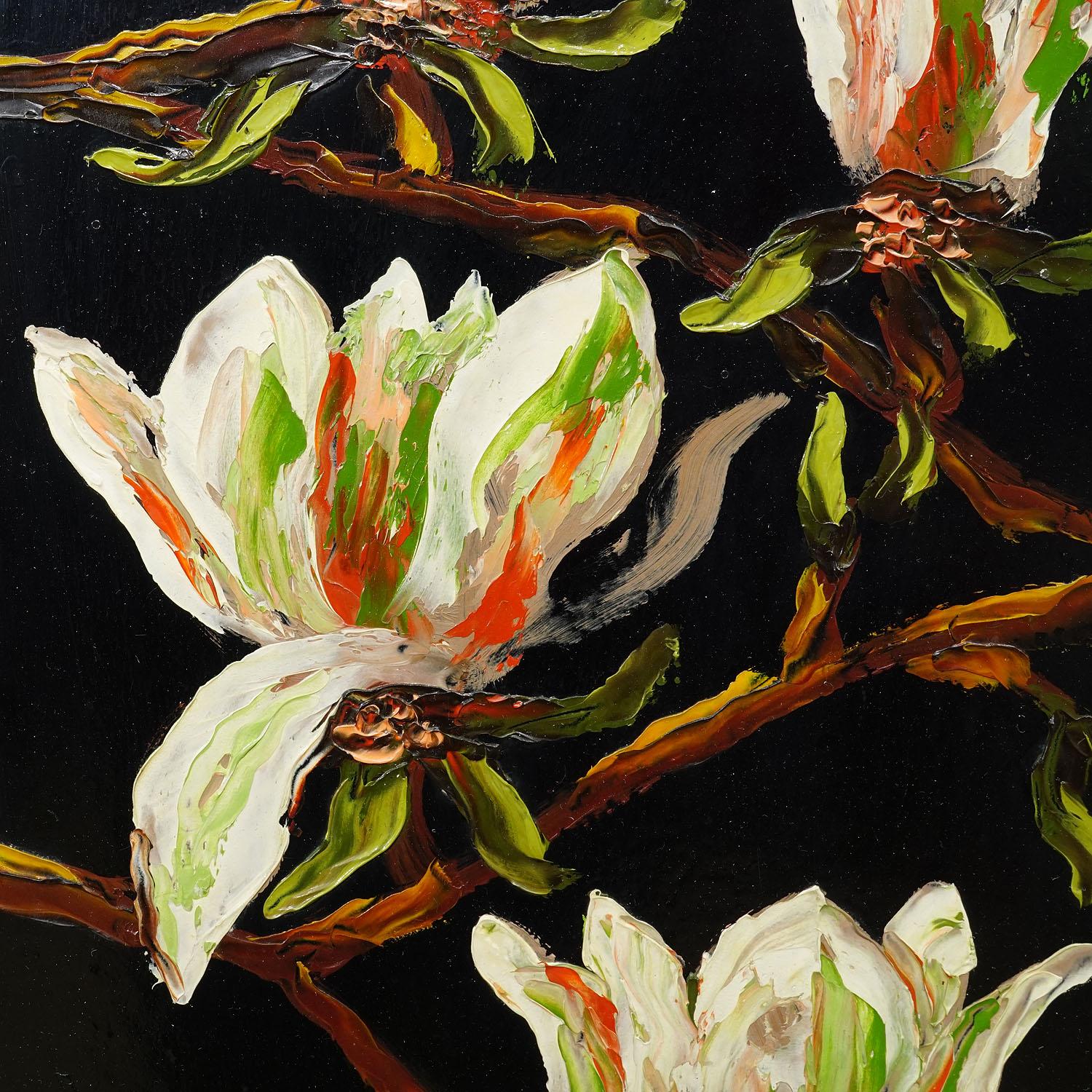 A Set of five Vintage Flower Still Live Paintings im Angebot 5