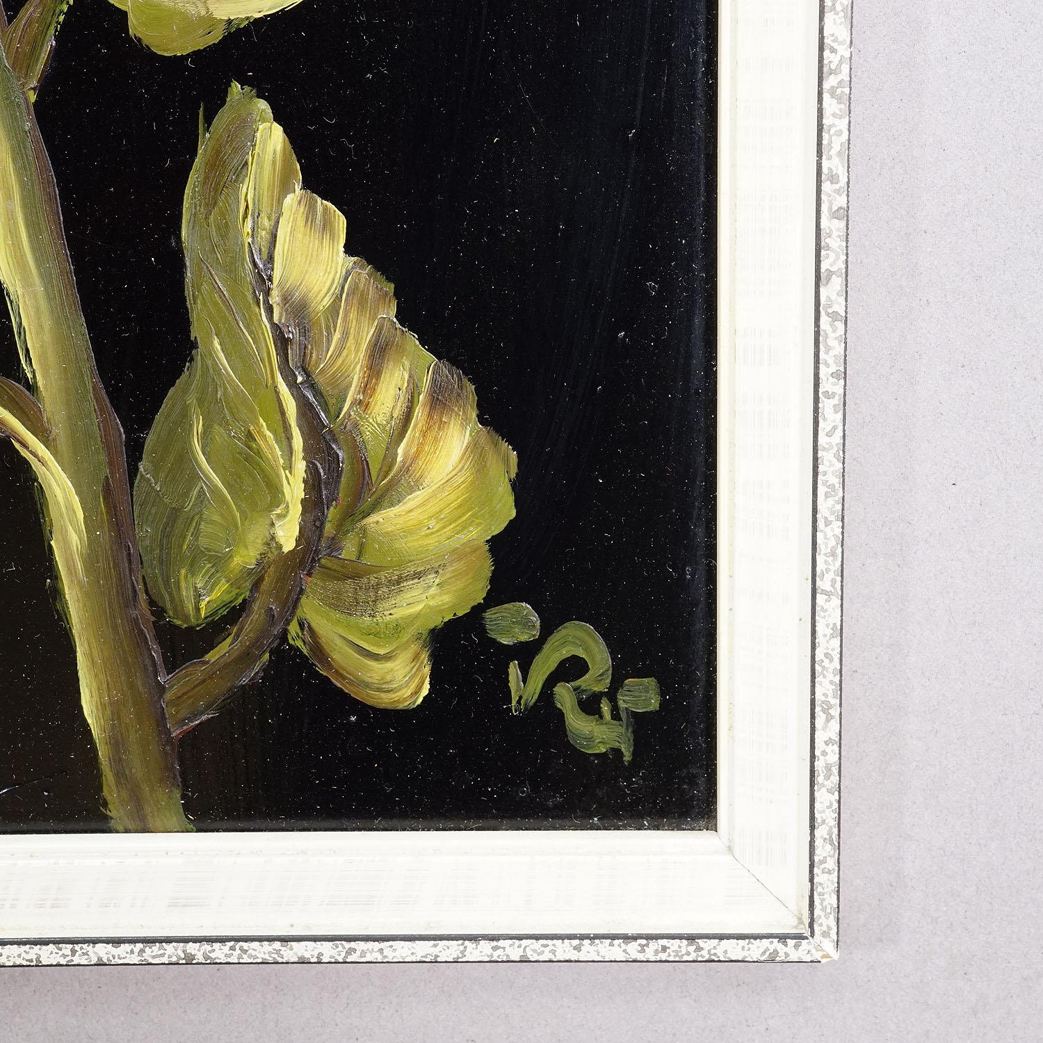 A Set of five Vintage Flower Still Live Paintings (Deutsch) im Angebot