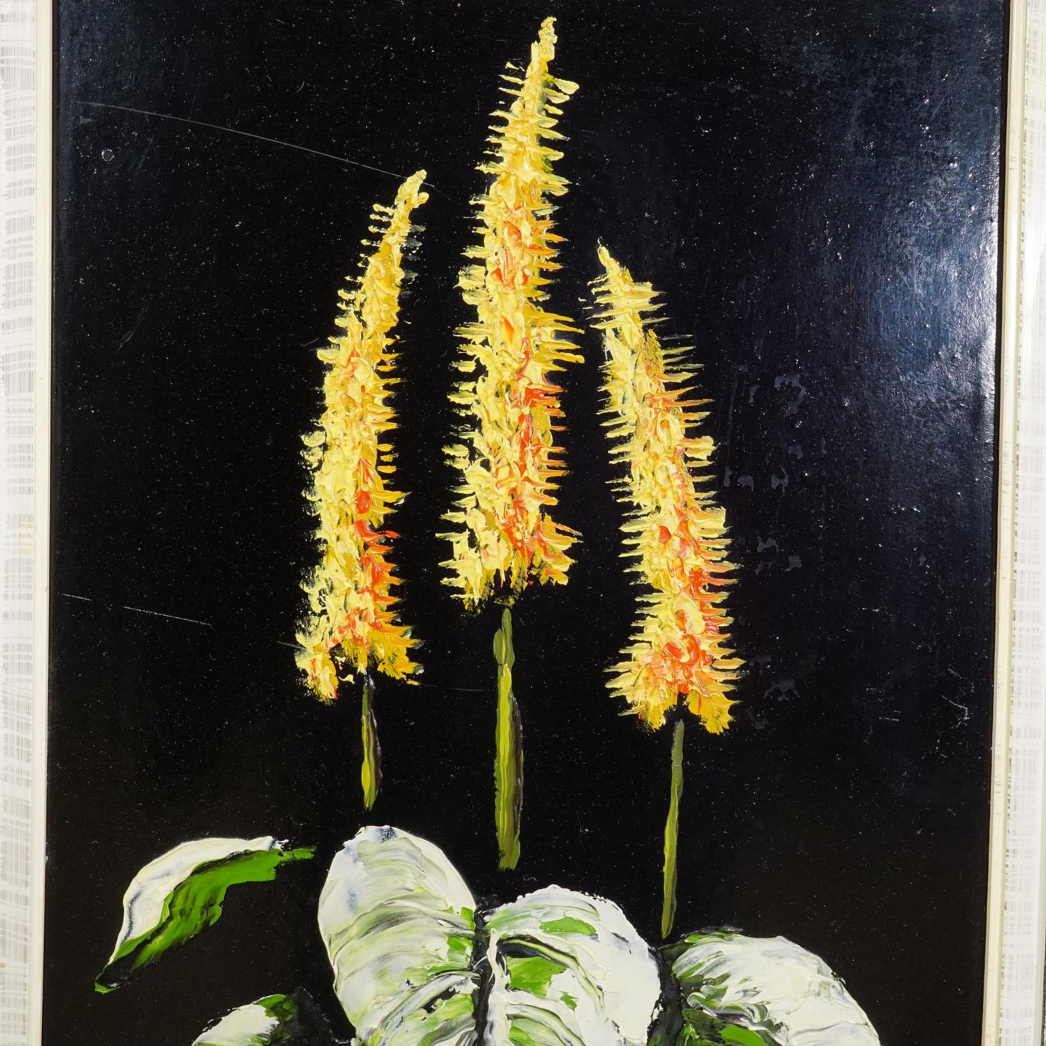 A Set of five Vintage Flower Still Live Paintings (20. Jahrhundert) im Angebot