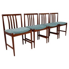 Vintage Set of Four (4) Rosewood Contoured Dining Chairs After Arne Vodder, c. 1960s