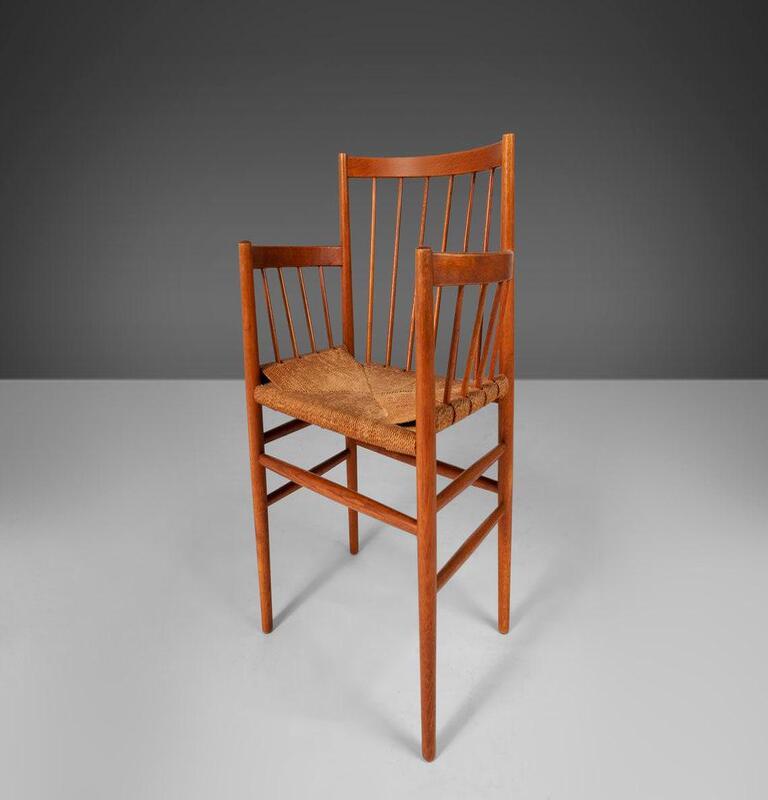Oak Set of Four '4' Dining Chairs by Jørgen Baekmark for FDB Møbler, Denmark, 1950's For Sale