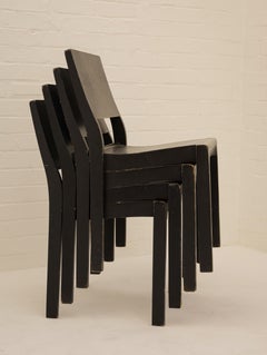 A set of four Alvar Aalto Model 611 chairs, by Oy Huonekalu-ja Rakennustyötehdas