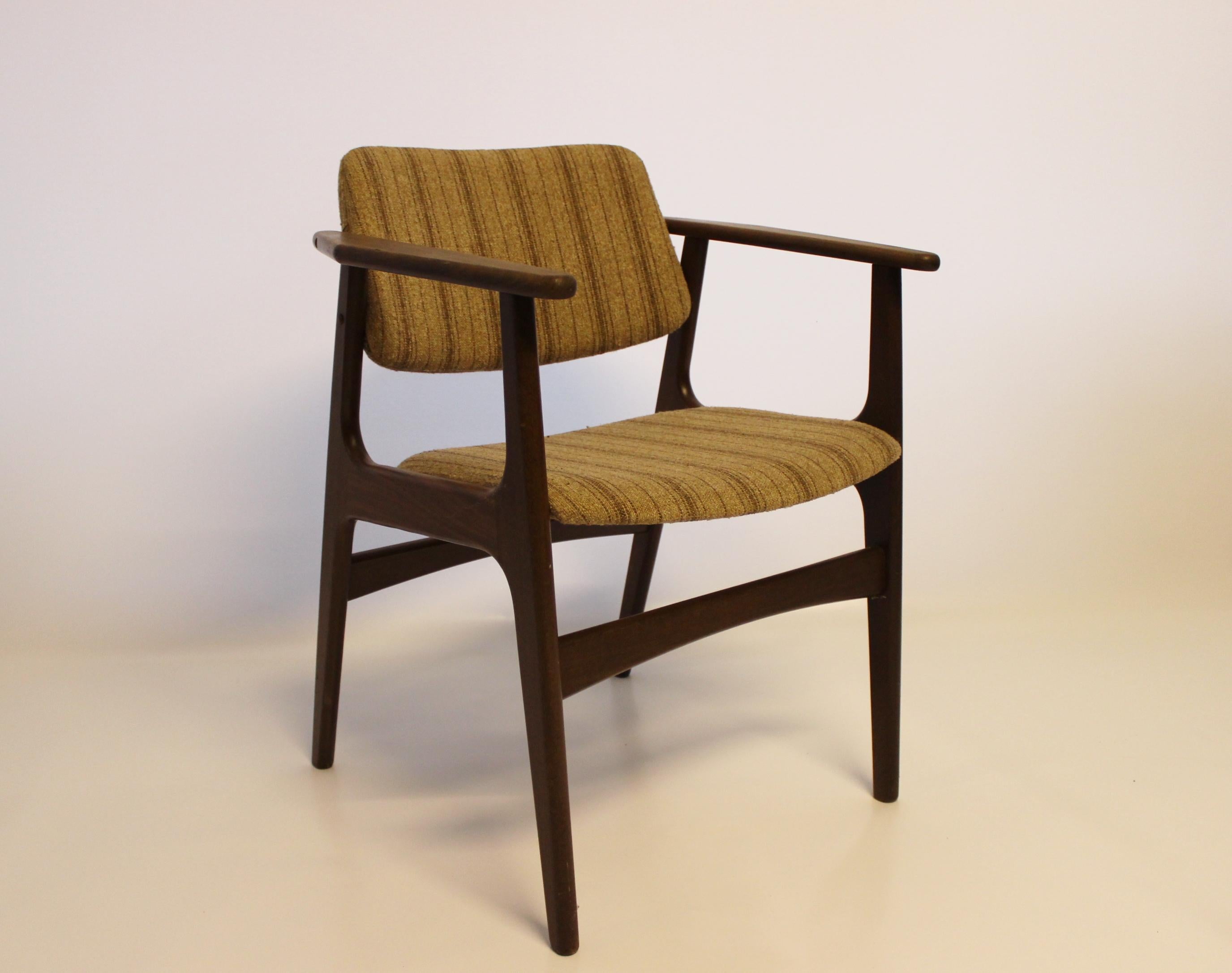 Scandinavian Modern Set of Four Armchairs in Teak by Erik Buch, 1960s For Sale