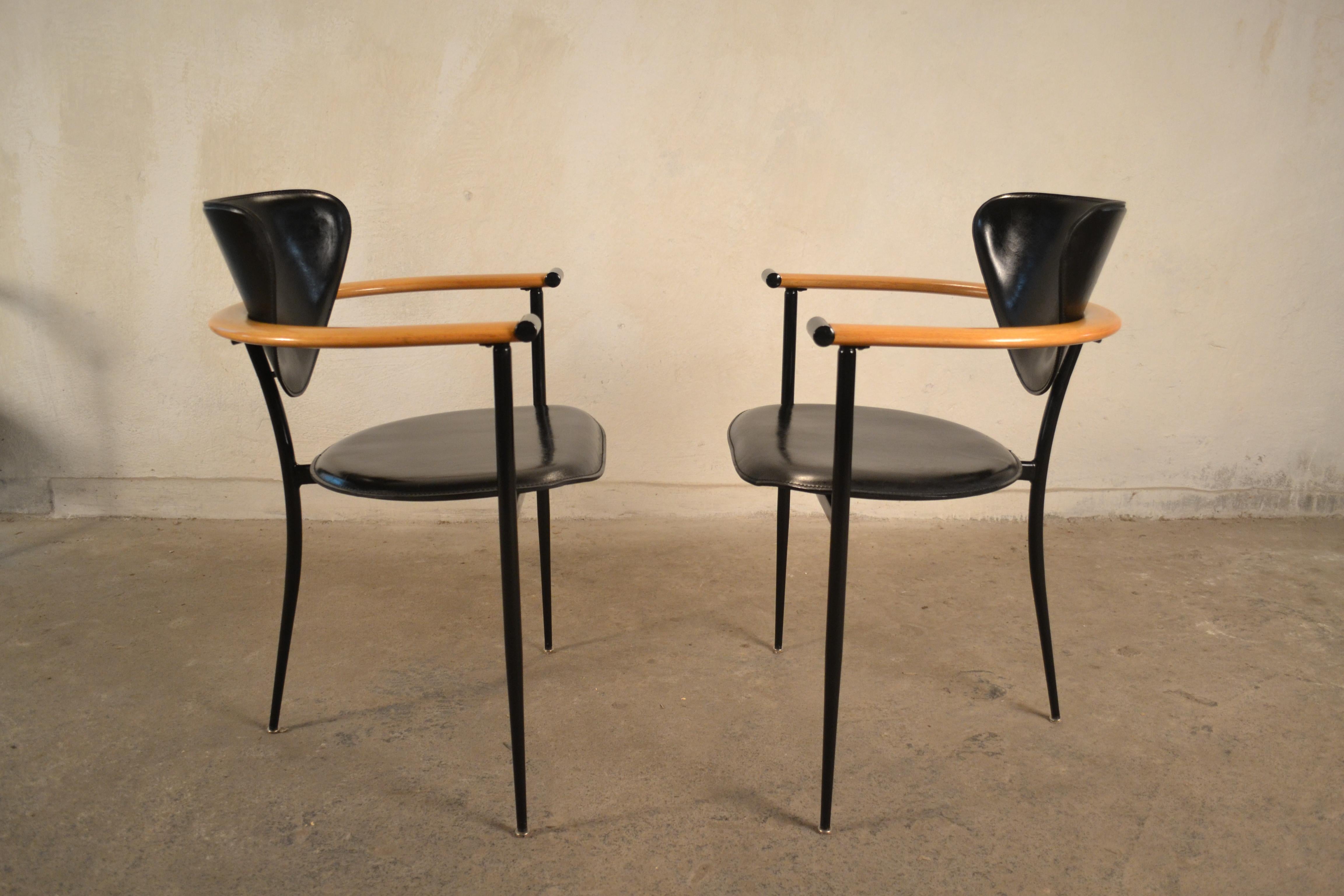 Post-Modern Set of Four Arrben Marilyn Chairs, Italy, 1980s