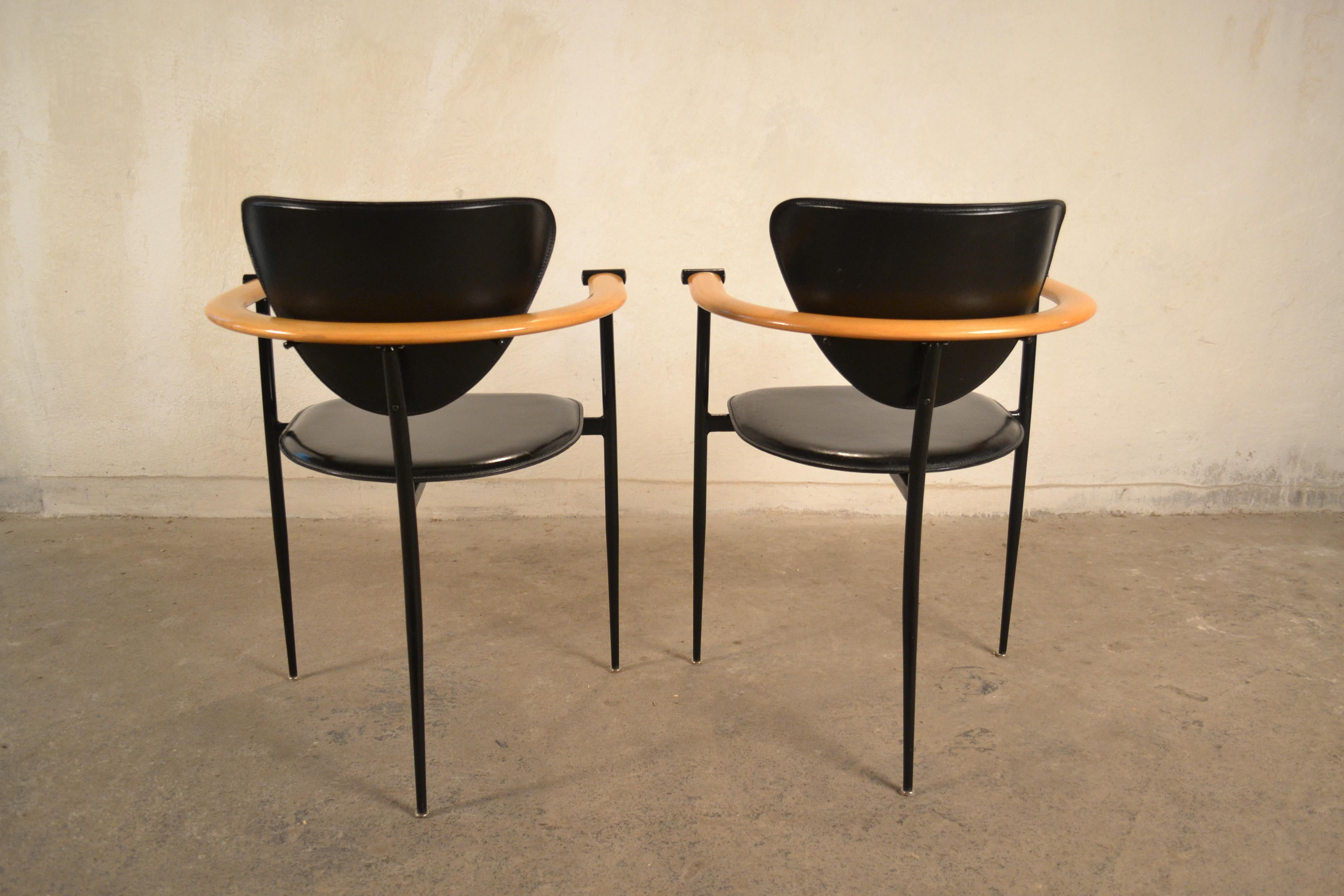 Italian Set of Four Arrben Marilyn Chairs, Italy, 1980s