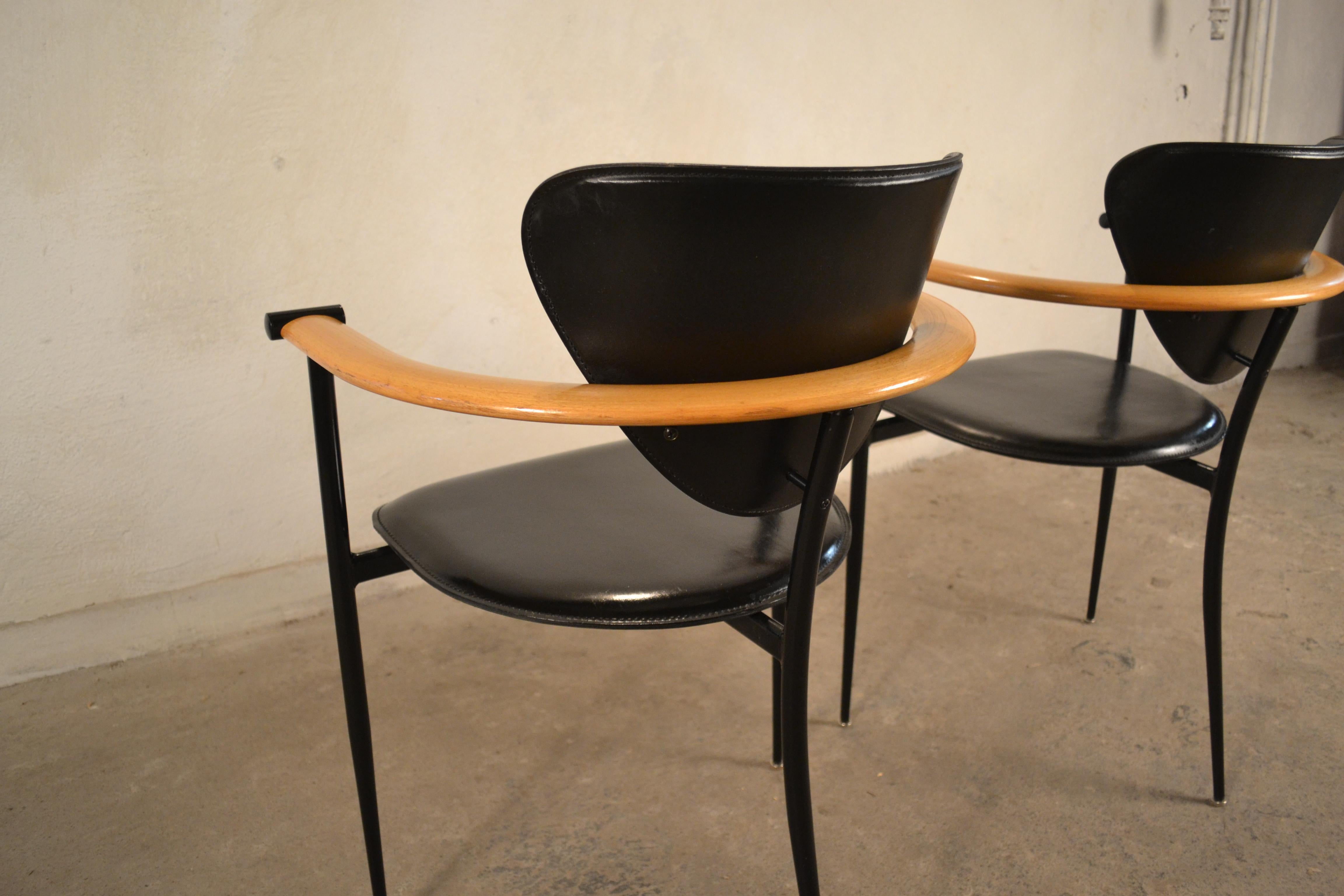 Set of Four Arrben Marilyn Chairs, Italy, 1980s In Good Condition In Mazowieckie, PL