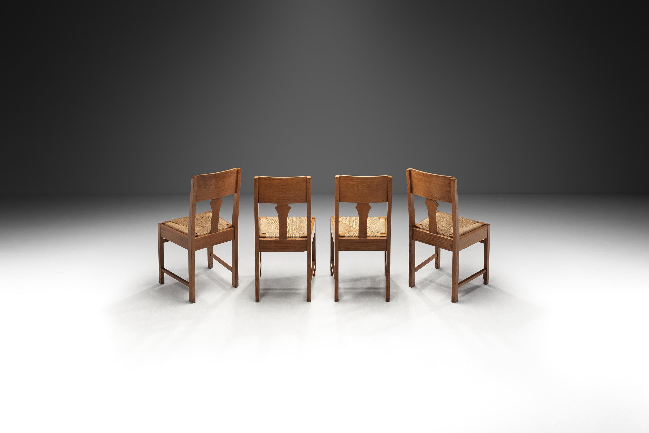 A Set of Four Art Deco Dining Chairs, Europe Early 20th century In Good Condition In Utrecht, NL