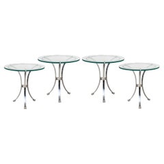 Vintage Set of Four Bar Tables from the Waldorf Hotel, New York, C.1940