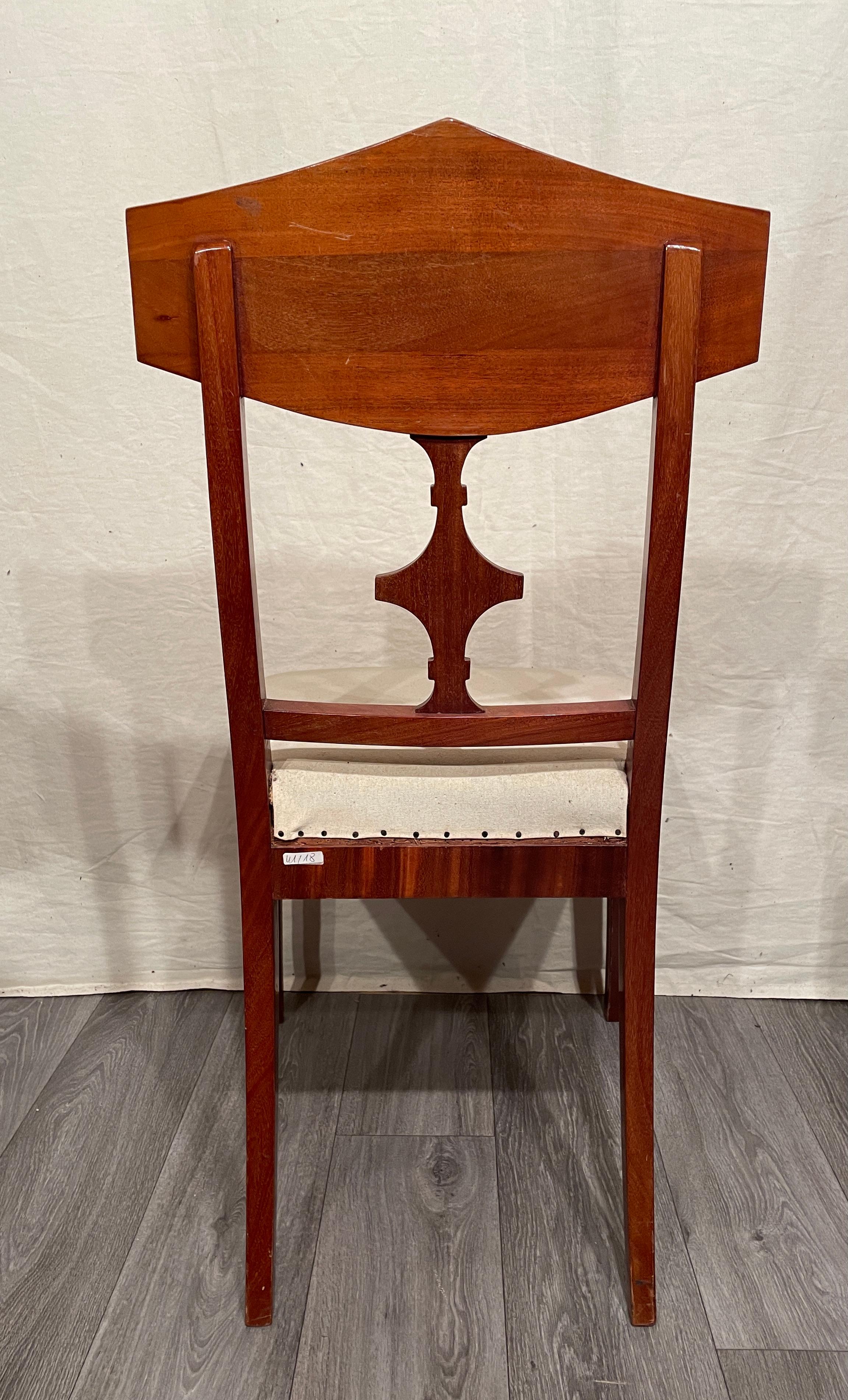Early 19th Century Set of Four Biedermeier Chairs, Northern Germany 1820