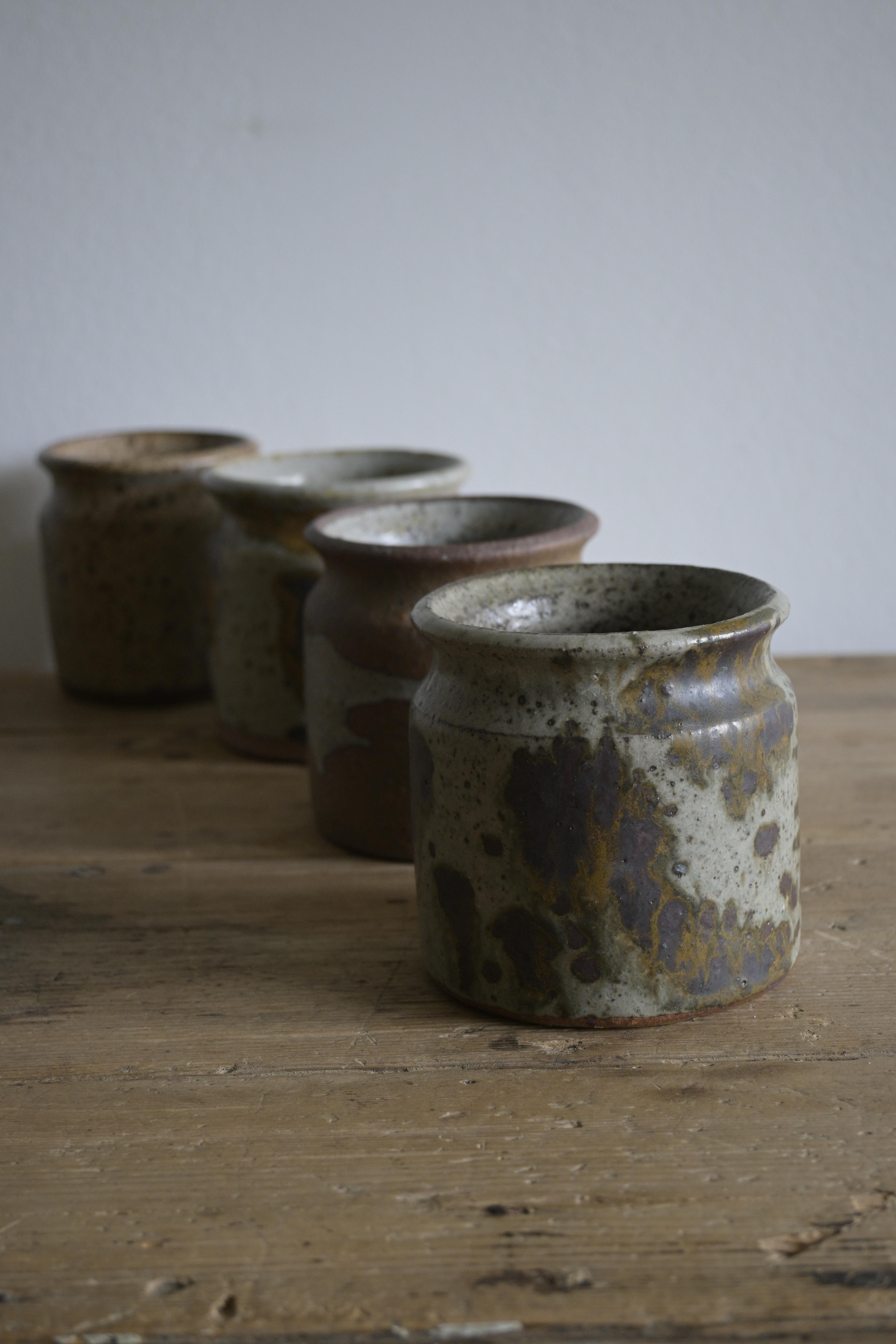 Un ensemble de quatre vases en céramique brutaliste de Rolf Palm, Suède, vers 1970 en vente 5