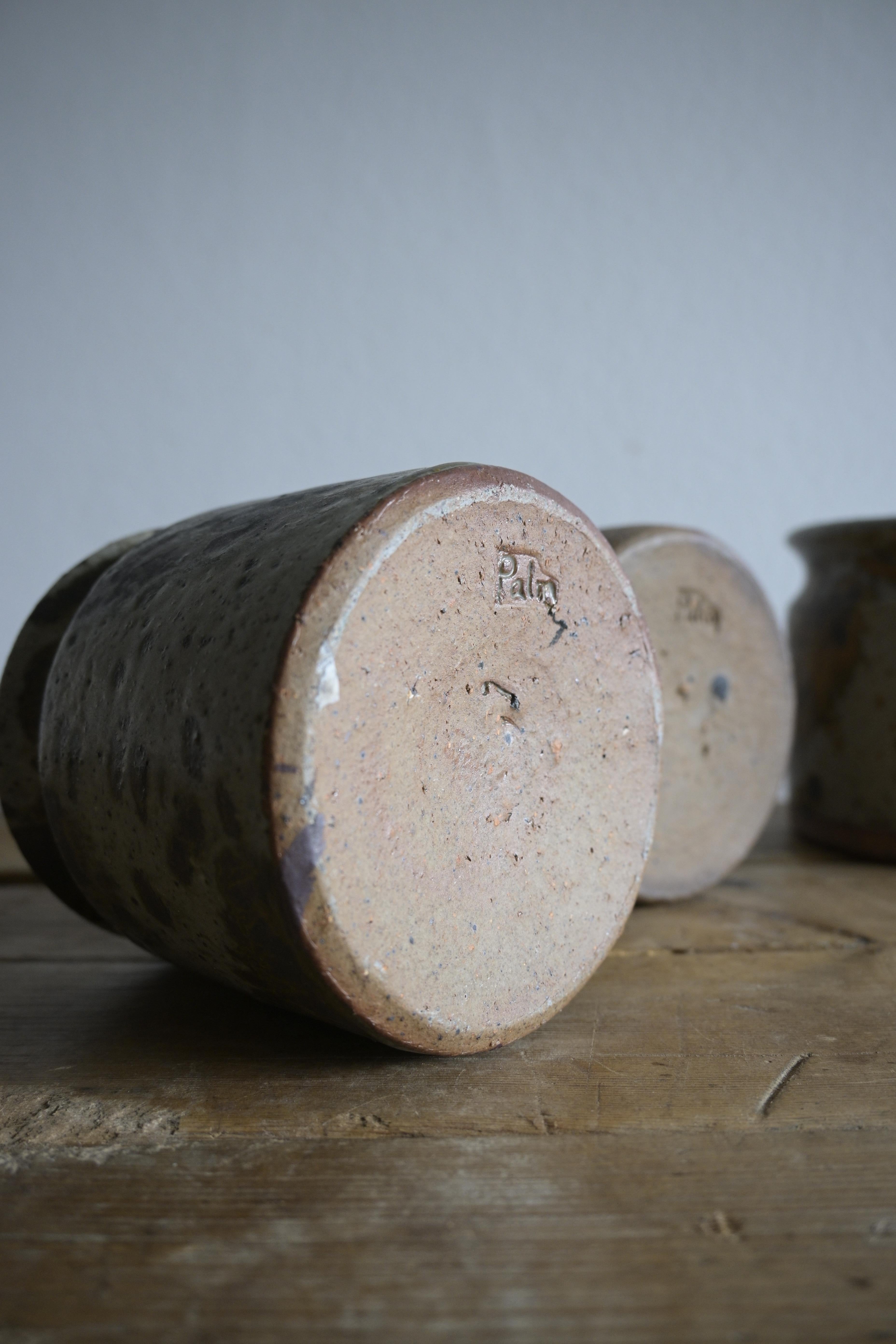 Un ensemble de quatre vases en céramique brutaliste de Rolf Palm, Suède, vers 1970 en vente 6