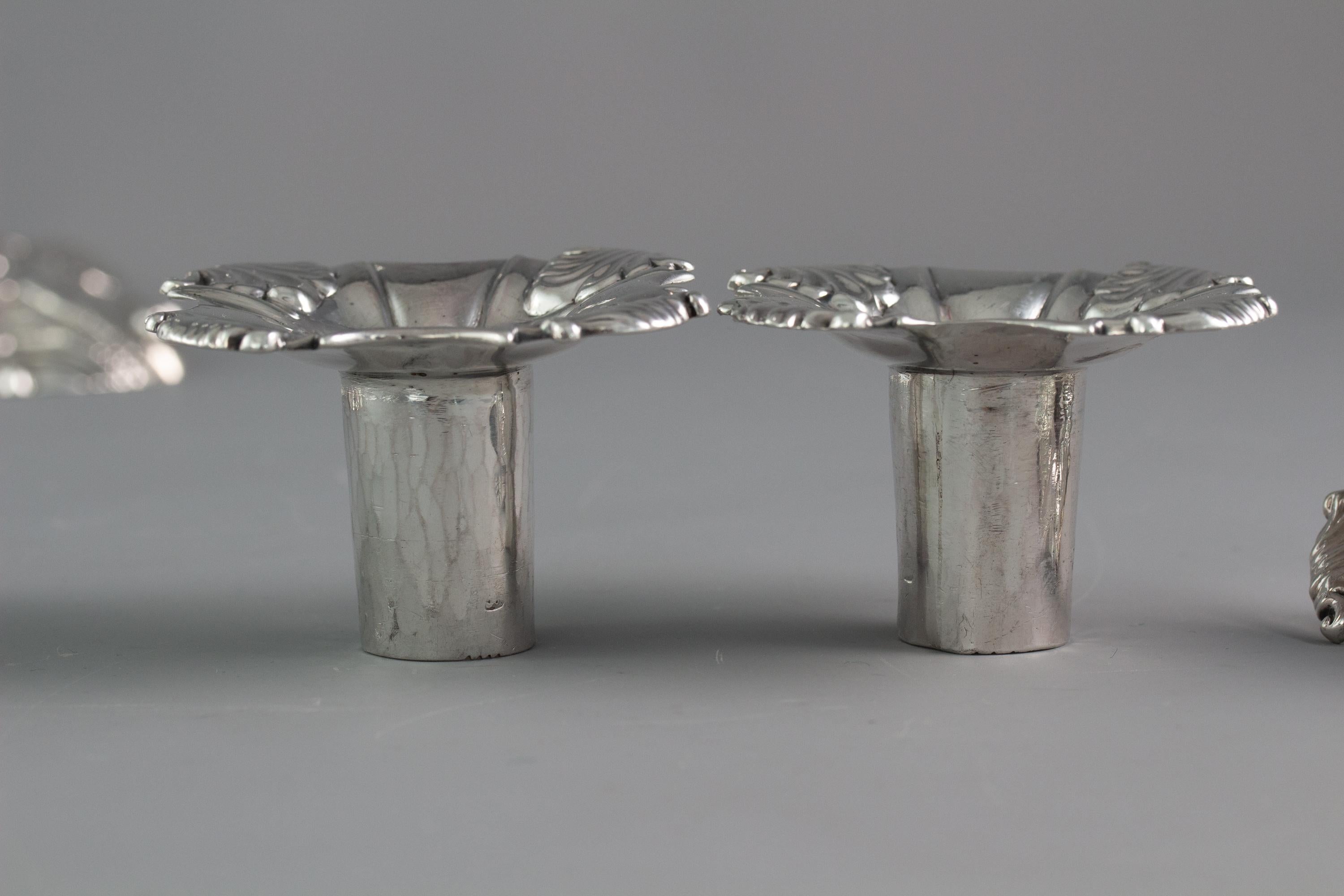 Set of Four Cast Silver Candlesticks, London, 1764-1765 12