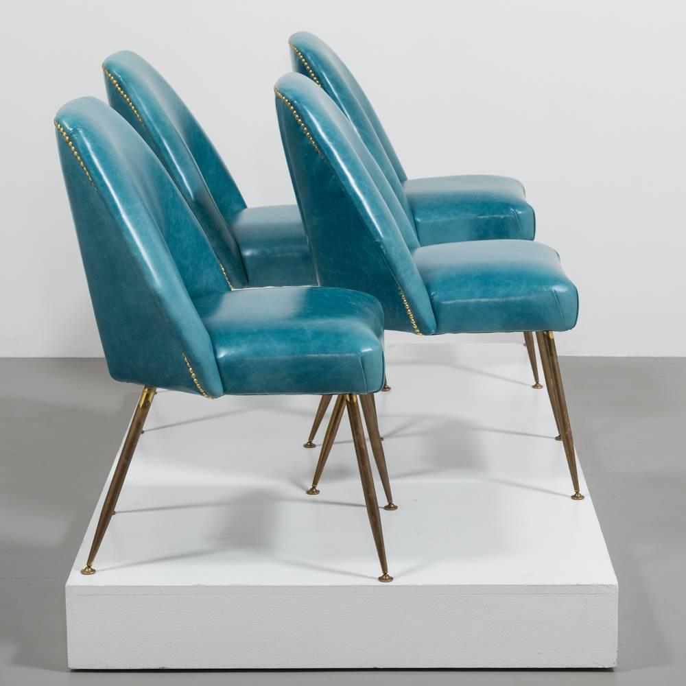 Set of Four Chairs Carlo Pagani Campanula Chairs for Arflex, 1952 In Excellent Condition In London, GB