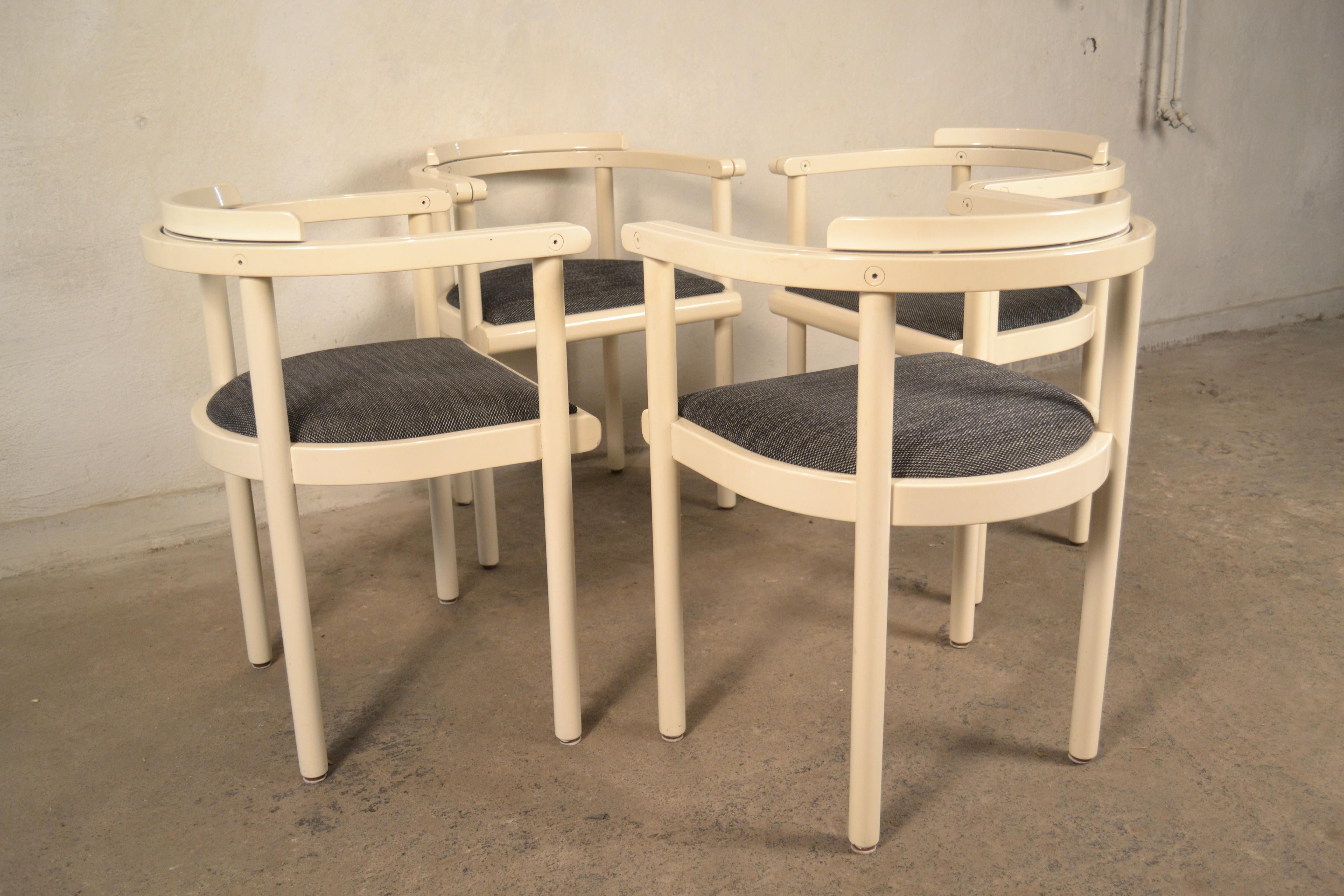 Mid-Century Modern Set of Four Chairs, Designed by Johannes Norgaard, Norgaard Mobelfabrik, 1970s For Sale